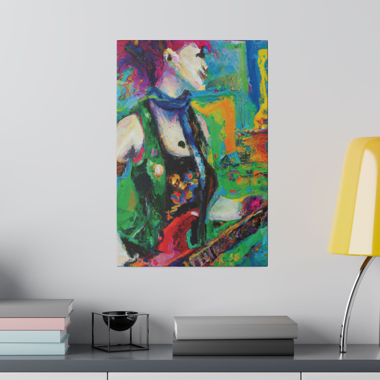 3467C - Rockstar Oil Painting Style Print | Poster | Home Decor | Wall Art | Music Art | Canvas