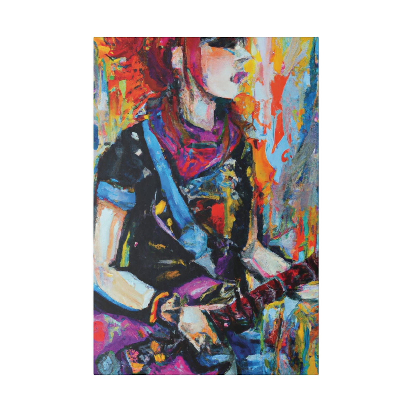 4384O - Rockstar Oil Painting Style Print | Poster | Home Decor | Wall Art | Music Art | Canvas