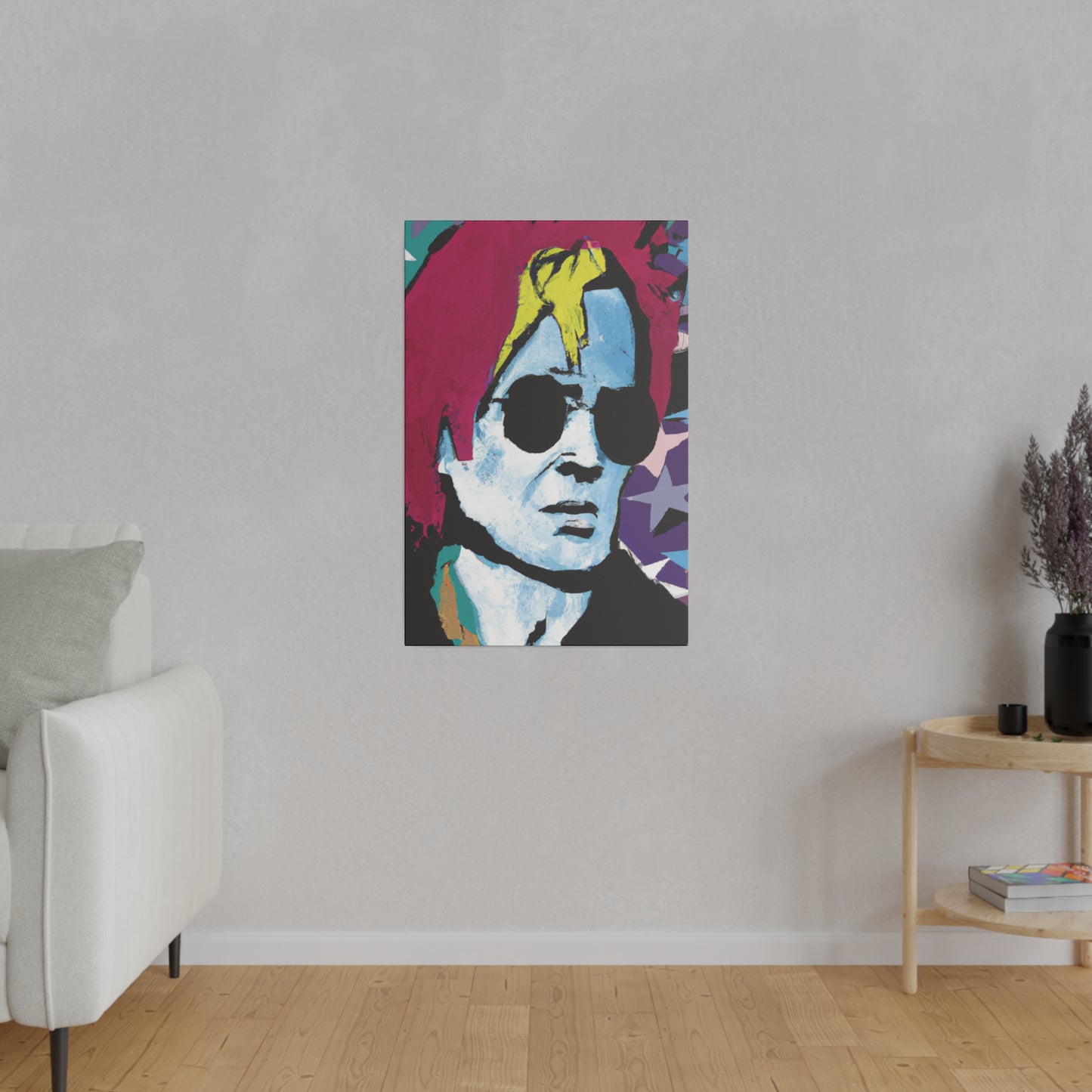 7157H - Rockstar Painting Print | Face | Abstract | Poster | Home Decor | Wall Art | Music Art | Canvas