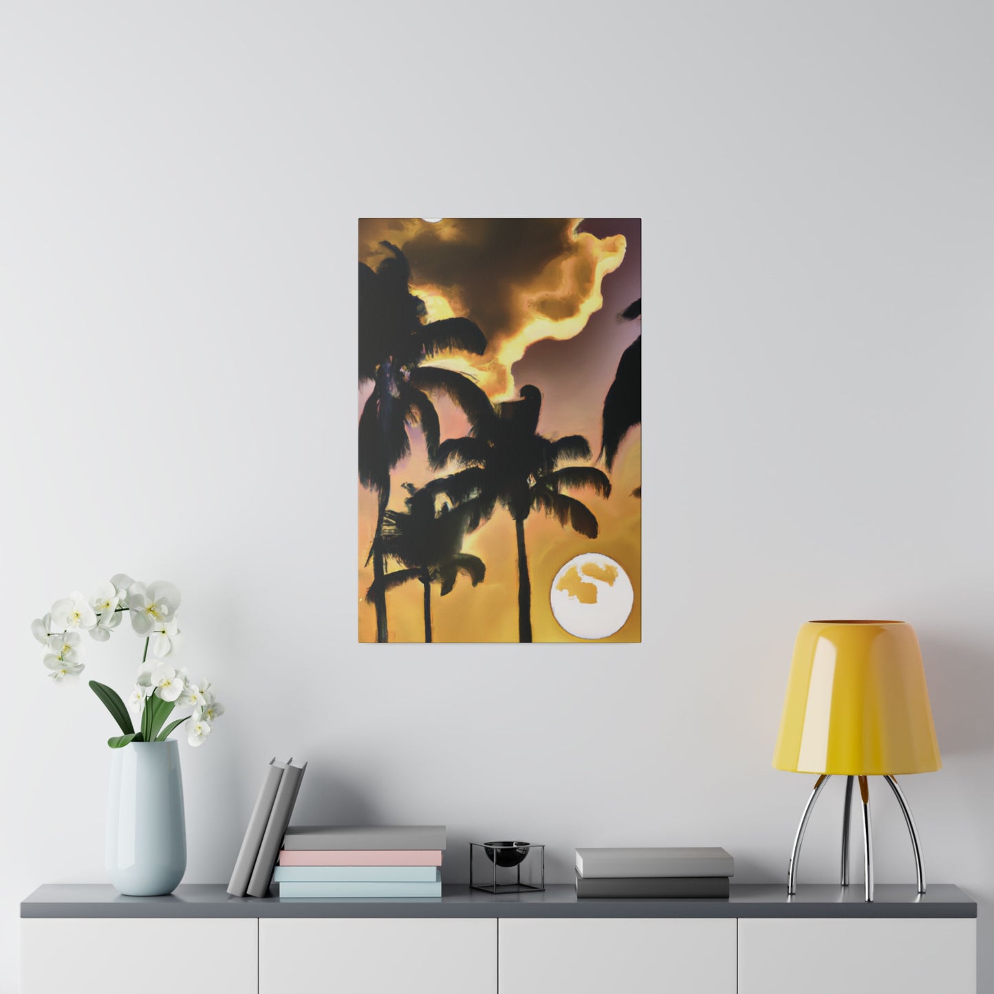 6382Q - Miami Beach Sunset Painting Print | Miami | Beach | Sunset | Poster | Home Decor | Wall Art | Canvas