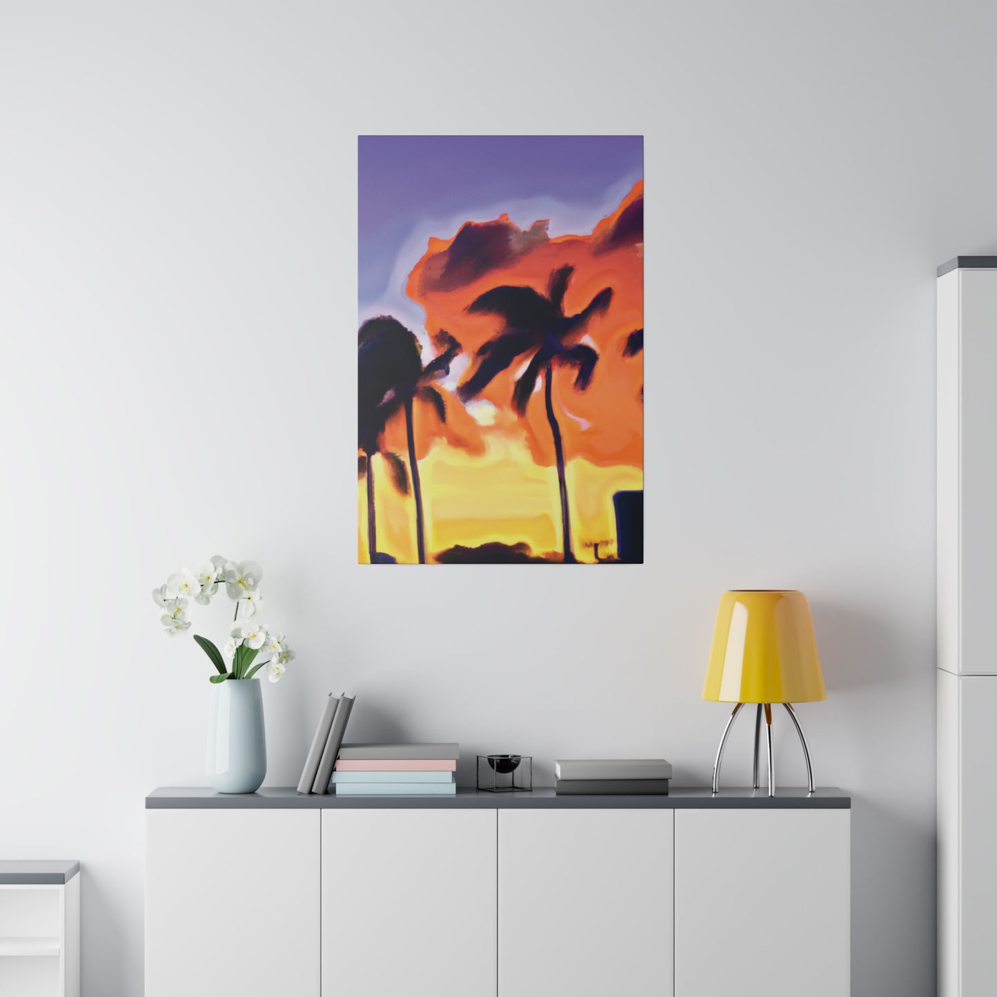 3415F - Miami Beach Sunset Painting Print | Miami | Beach | Sunset | Poster | Home Decor | Wall Art | Canvas