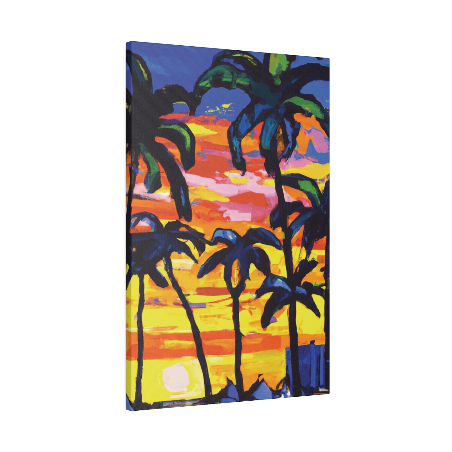 9087W - Miami Beach Sunset Painting Print | Miami | Beach | Sunset | Poster | Home Decor | Wall Art | Canvas