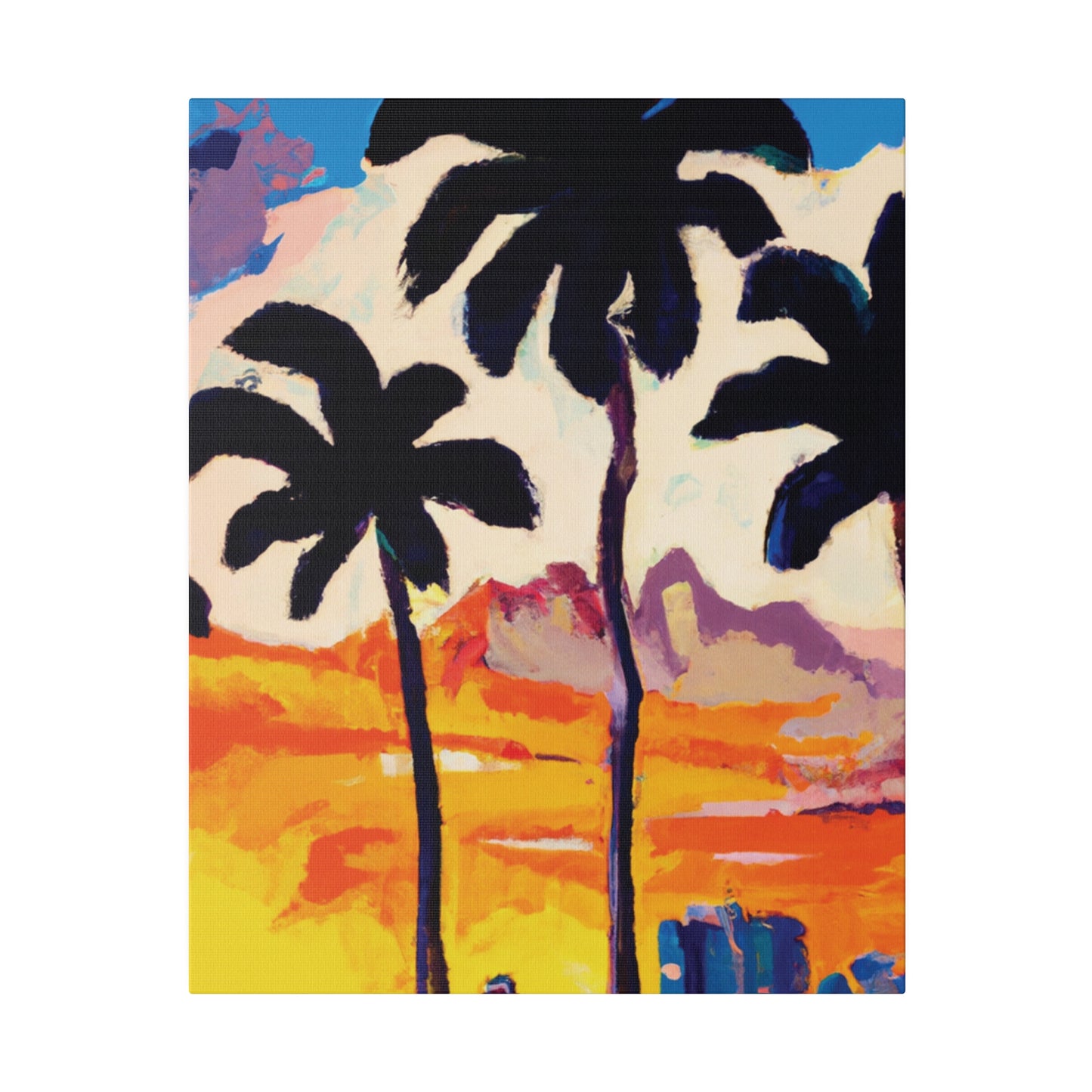 6586K - Miami Beach Sunset Painting Print | Miami | Beach | Sunset | Poster | Home Decor | Wall Art | Canvas