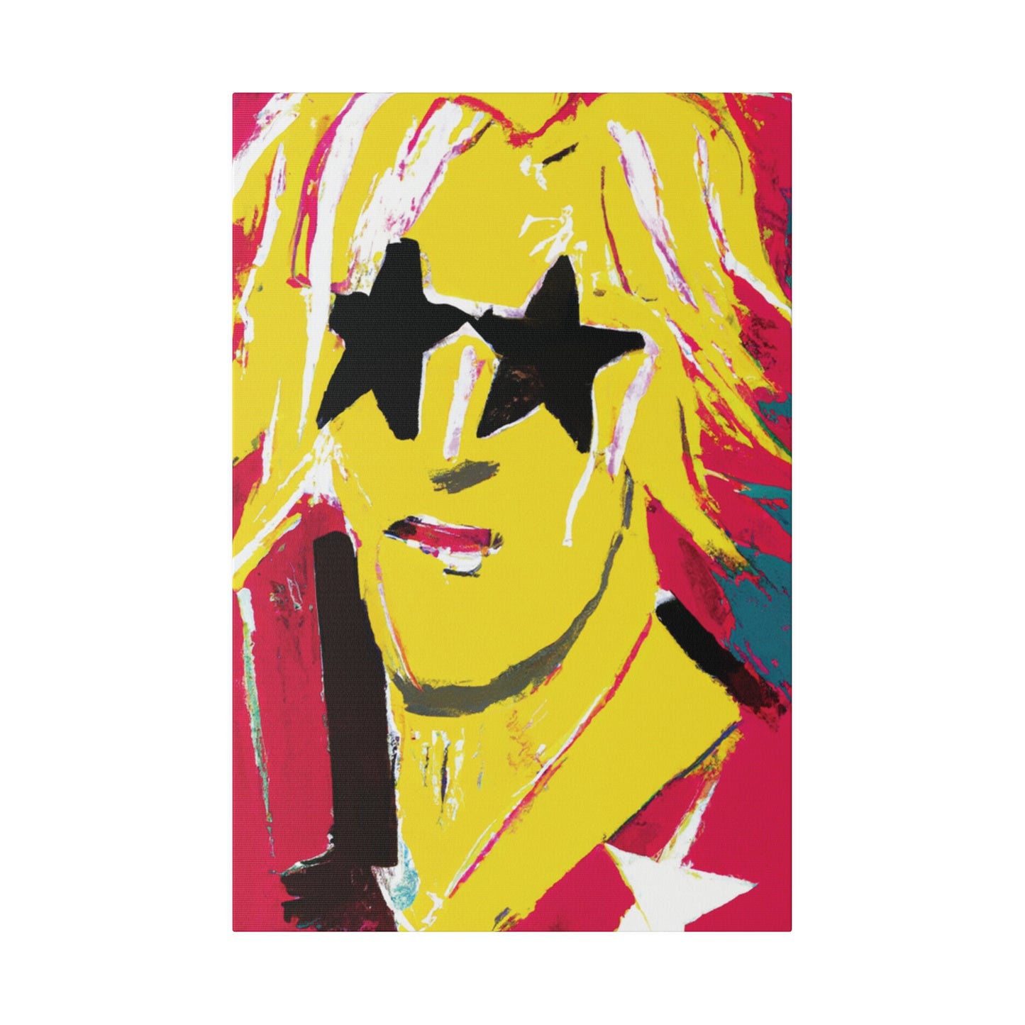 5263T - Rockstar Painting Print | Face | Abstract | Poster | Home Decor | Wall Art | Music Art | Canvas