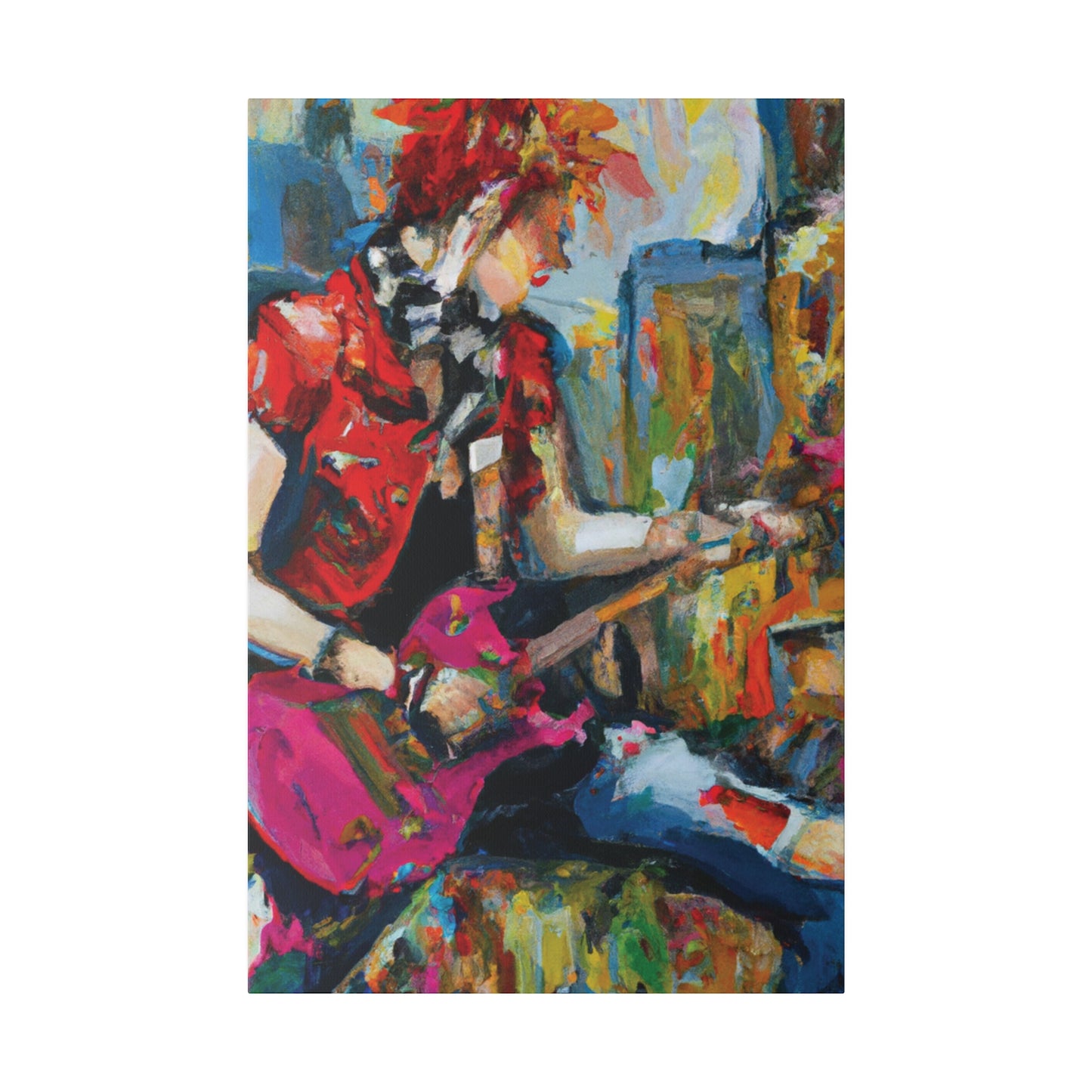 9666G - Rockstar Oil Painting Style Print | Poster | Home Decor | Wall Art | Music Art | Canvas