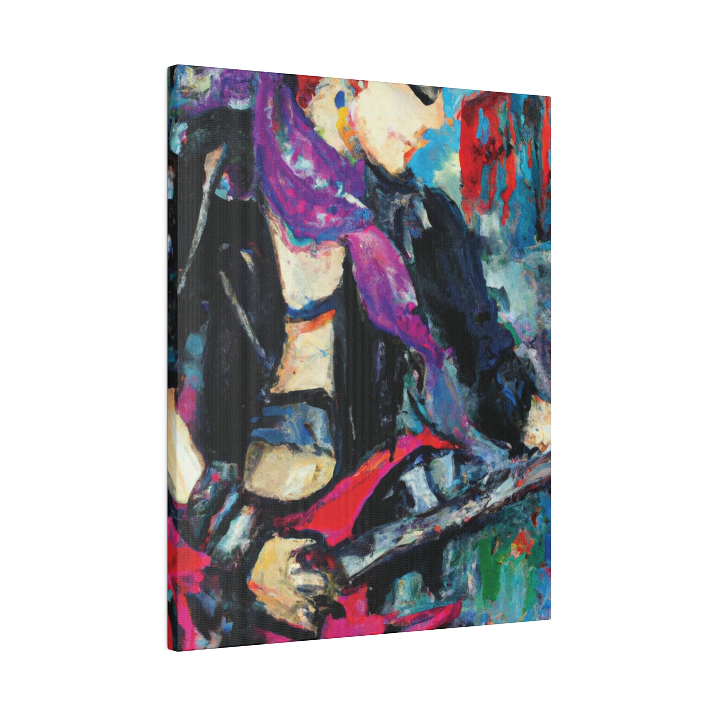 208D - Rockstar Oil Painting Style Print | Poster | Home Decor | Wall Art | Music Art | Canvas