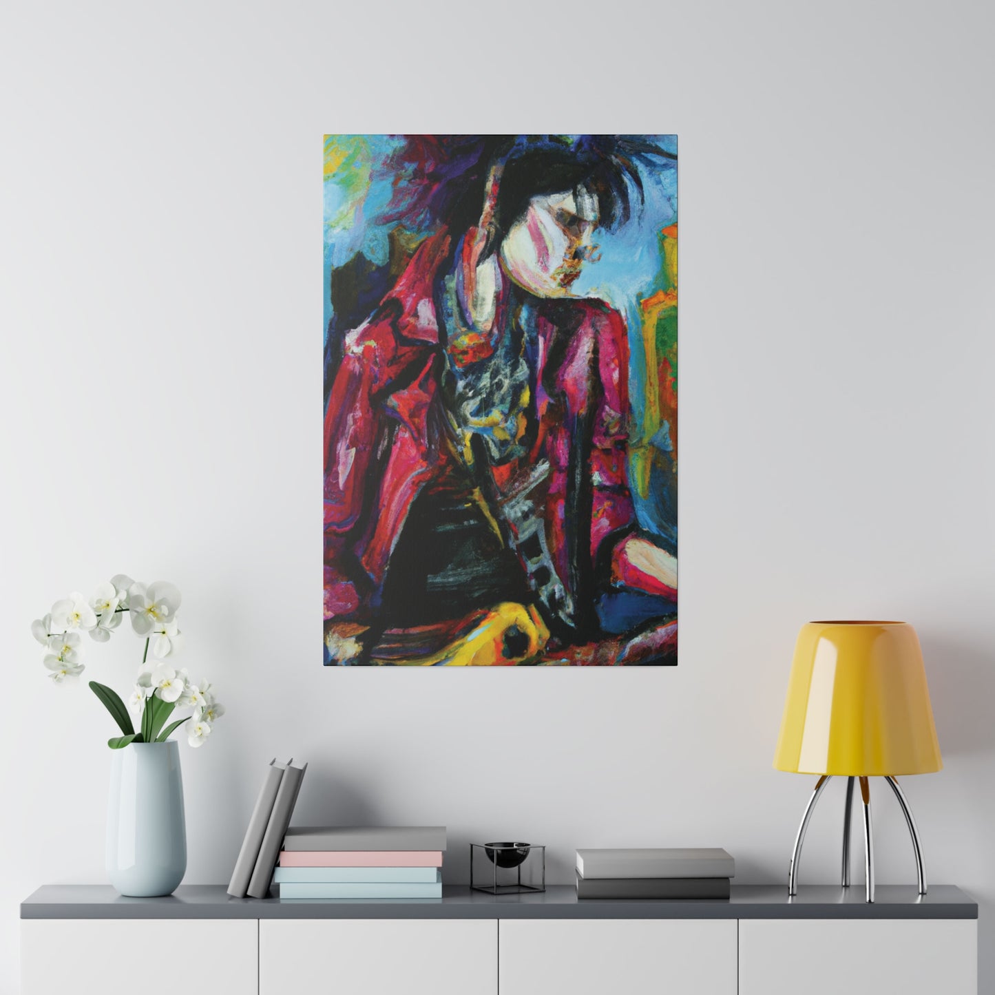 7152R - Rockstar Oil Painting Style Print | Poster | Home Decor | Wall Art | Music Art | Canvas
