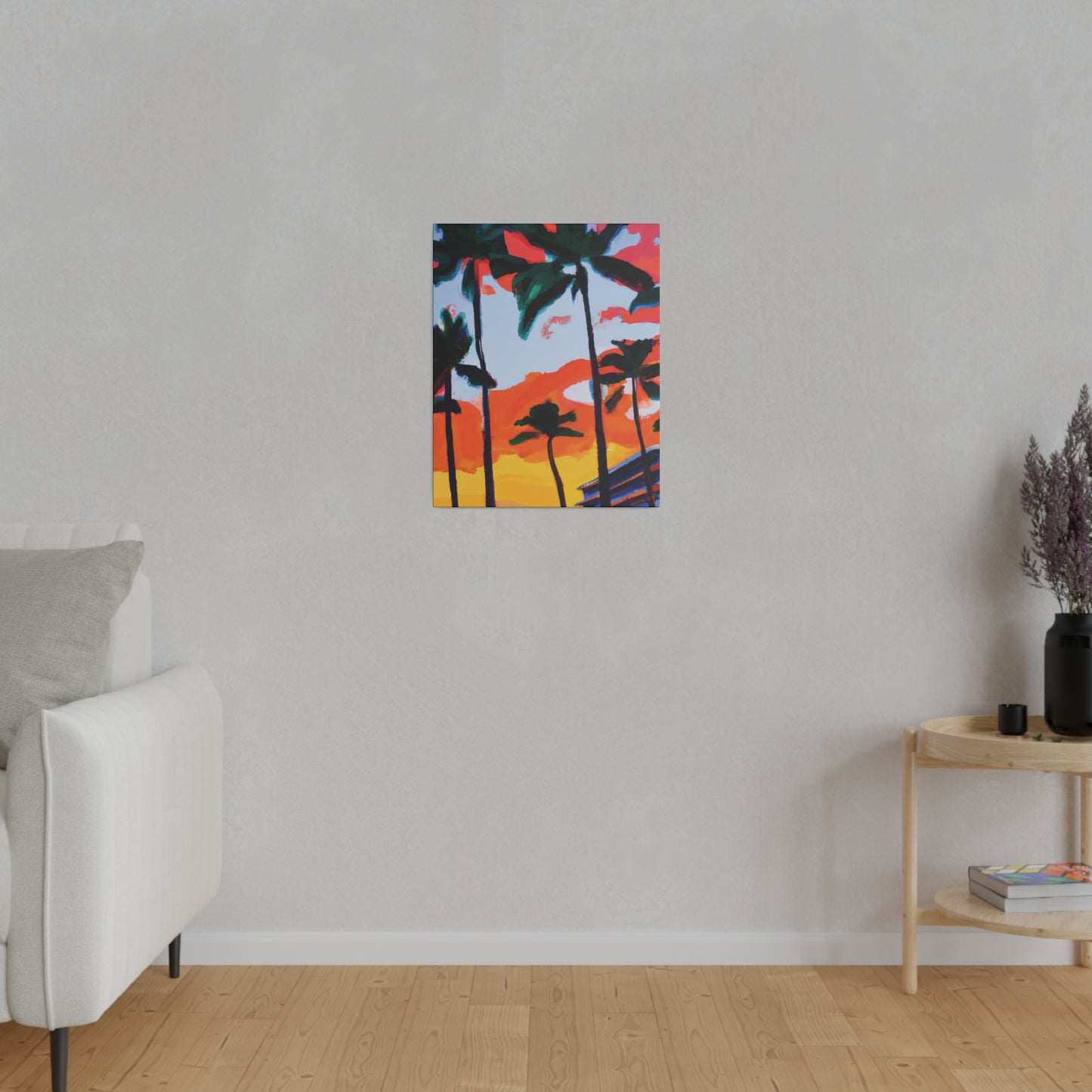 2741Q - Miami Beach Sunset Painting Print | Miami | Beach | Sunset | Poster | Home Decor | Wall Art | Canvas