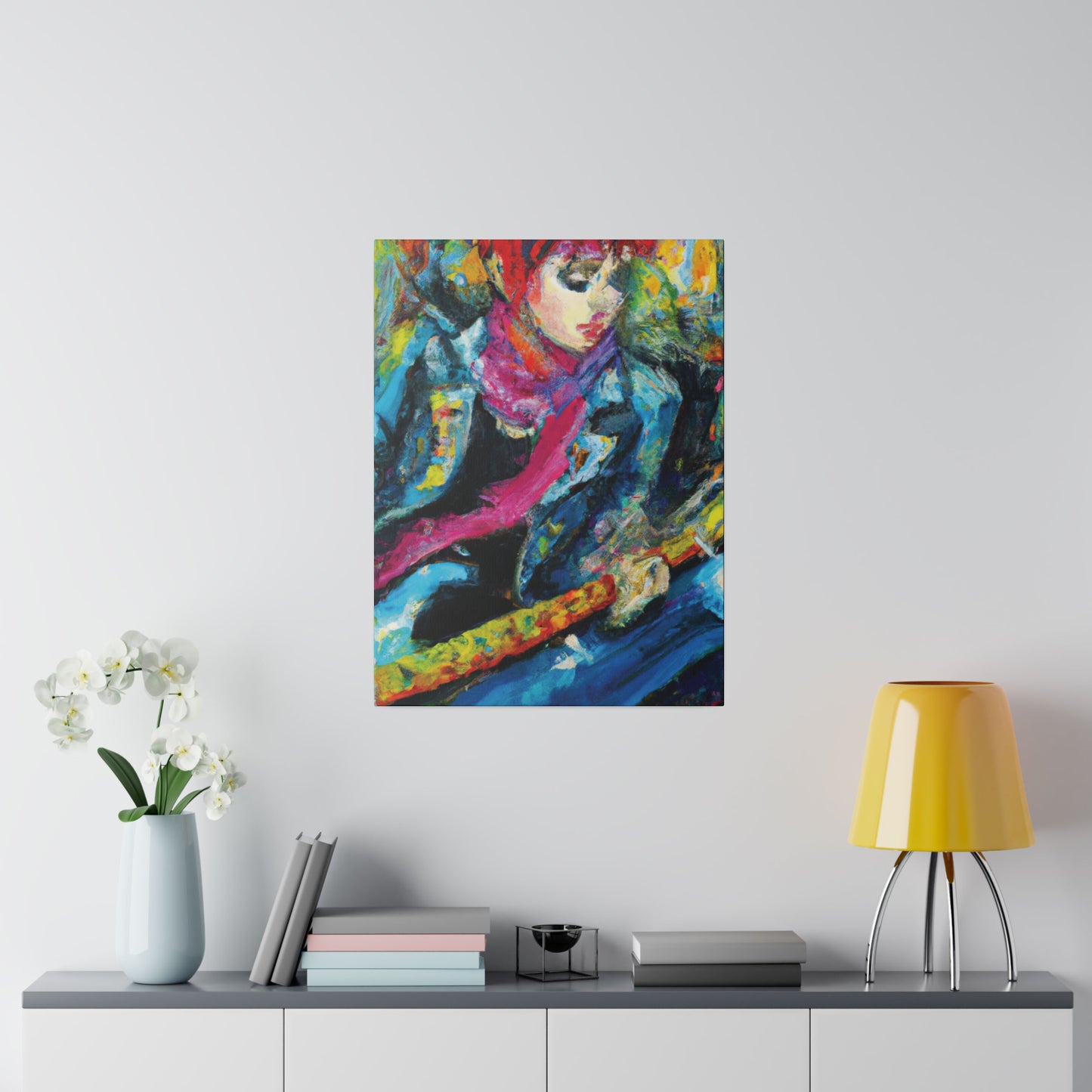 9823X - Rockstar Oil Painting Style Print | Poster | Home Decor | Wall Art | Music Art | Canvas
