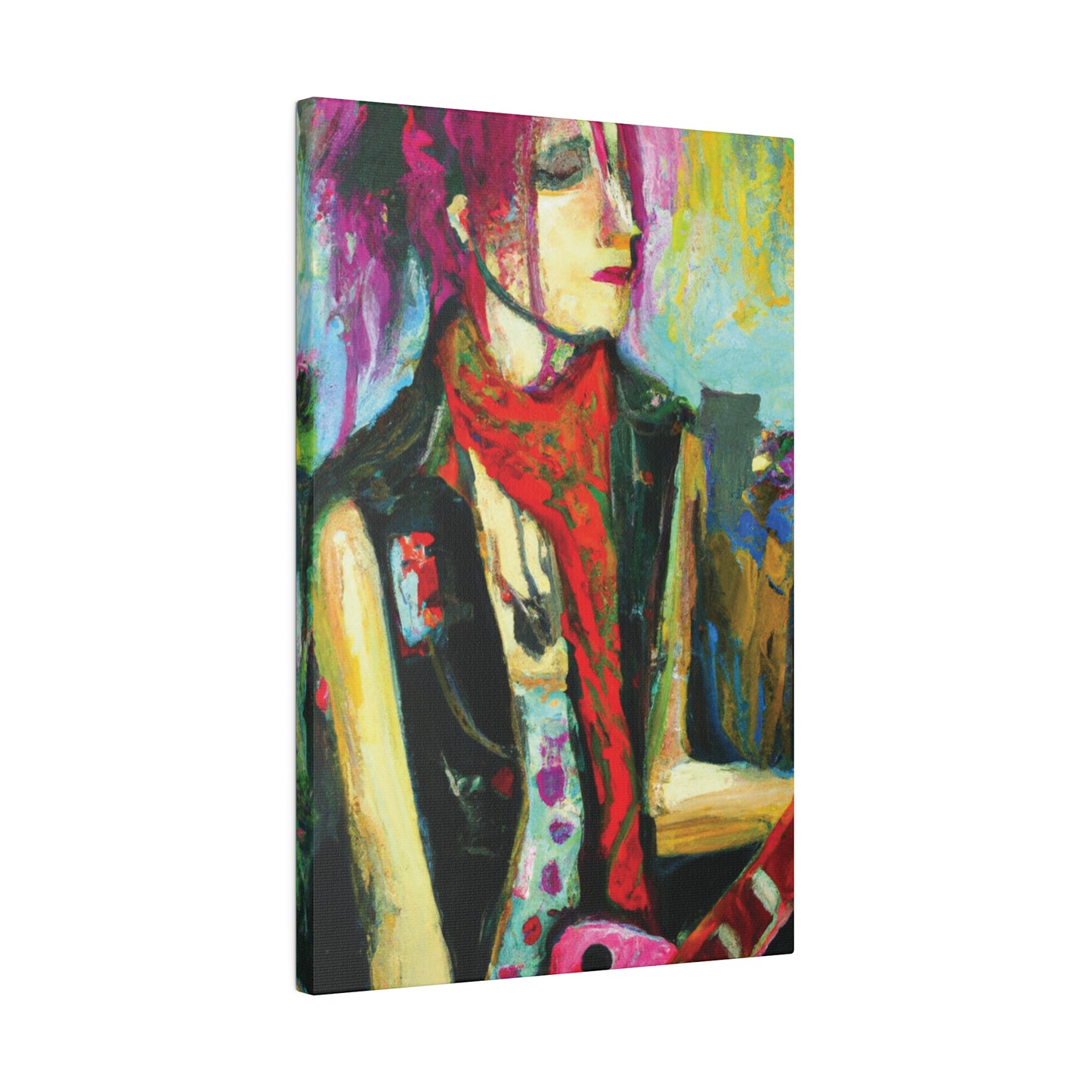 9141P - Rockstar Oil Painting Style Print | Poster | Home Decor | Wall Art | Music Art | Canvas