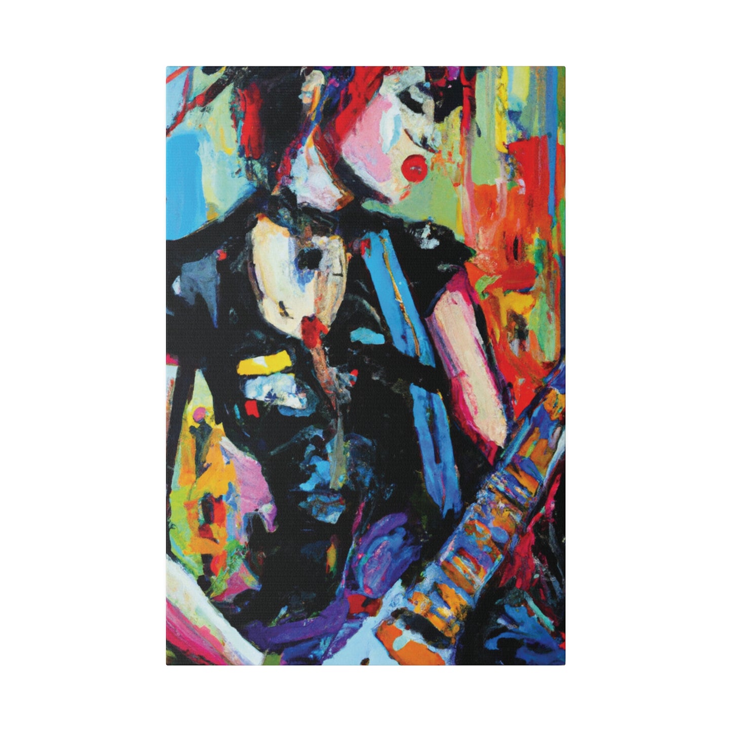 703H - Rockstar Oil Painting Style Print | Poster | Home Decor | Wall Art | Music Art | Canvas