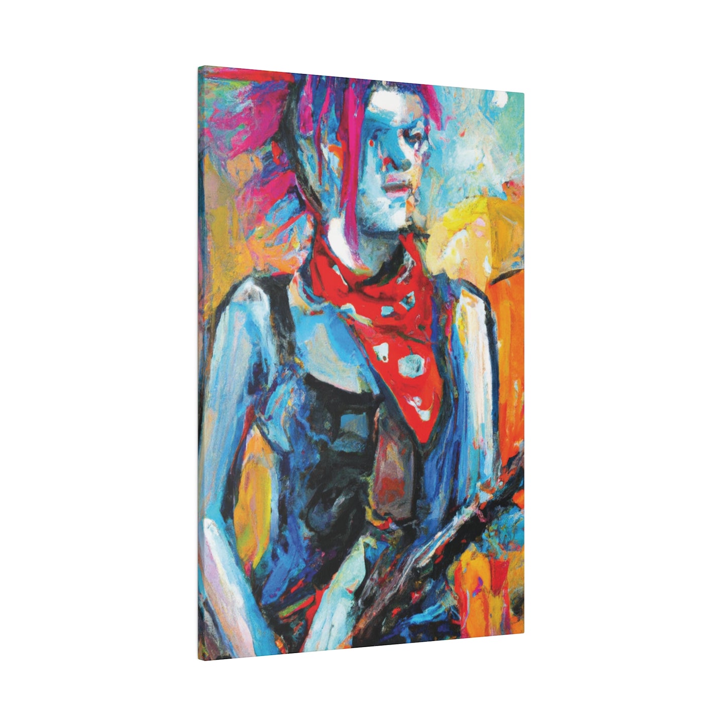 7372P - Rockstar Oil Painting Style Print | Poster | Home Decor | Wall Art | Music Art | Canvas