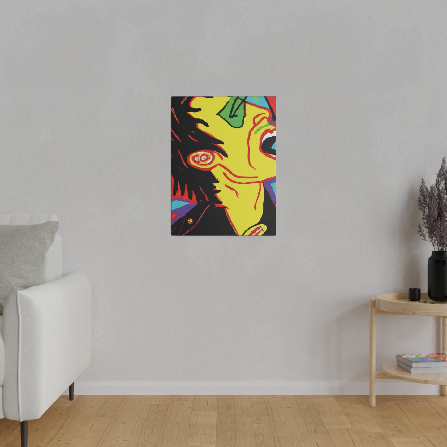 7354H - Rockstar Painting Print | Face | Abstract | Poster | Home Decor | Wall Art | Music Art | Canvas