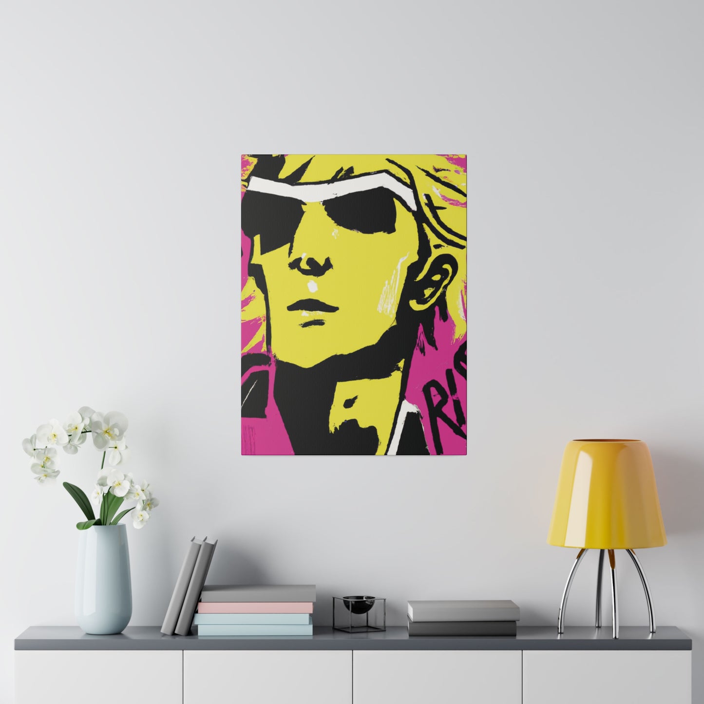 4794V - Rockstar Painting Print | Face | Abstract | Poster | Home Decor | Wall Art | Music Art | Canvas