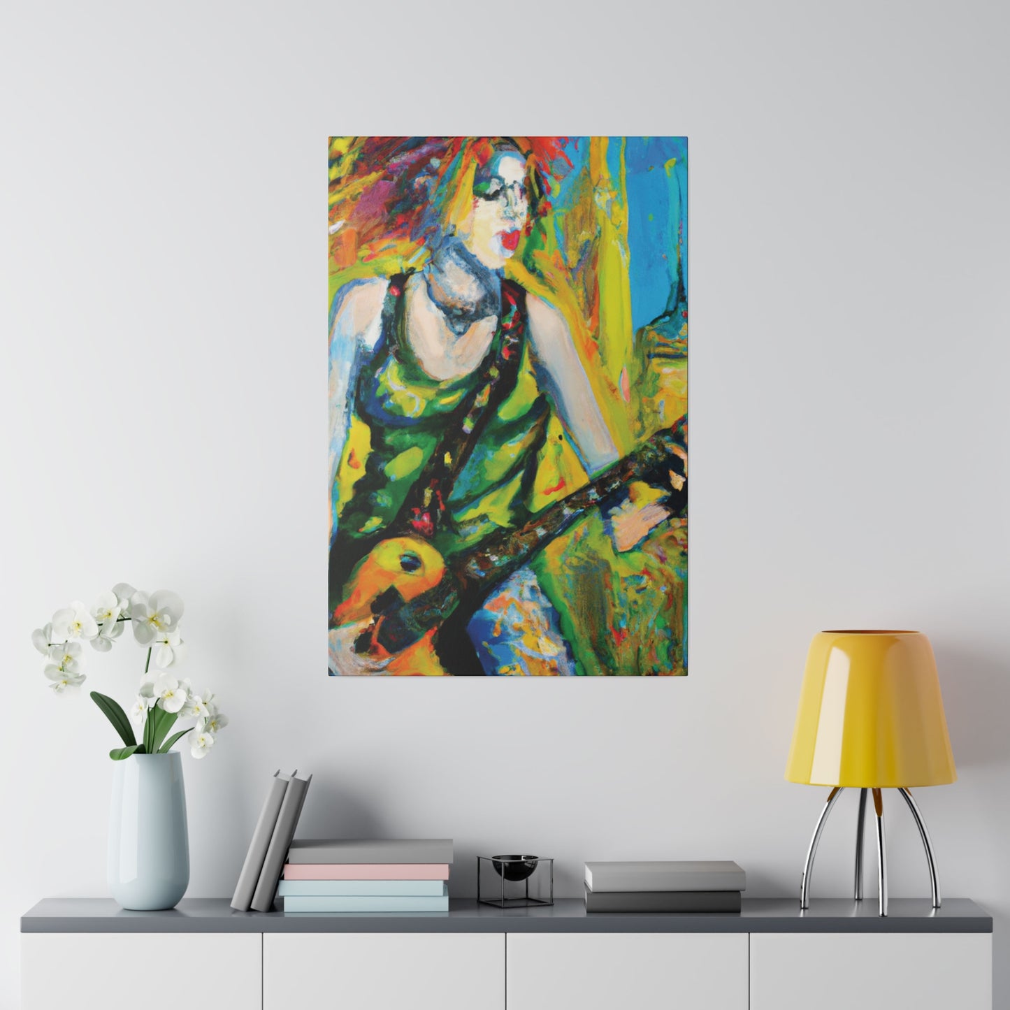 4713C - Rockstar Oil Painting Style Print | Poster | Home Decor | Wall Art | Music Art | Canvas