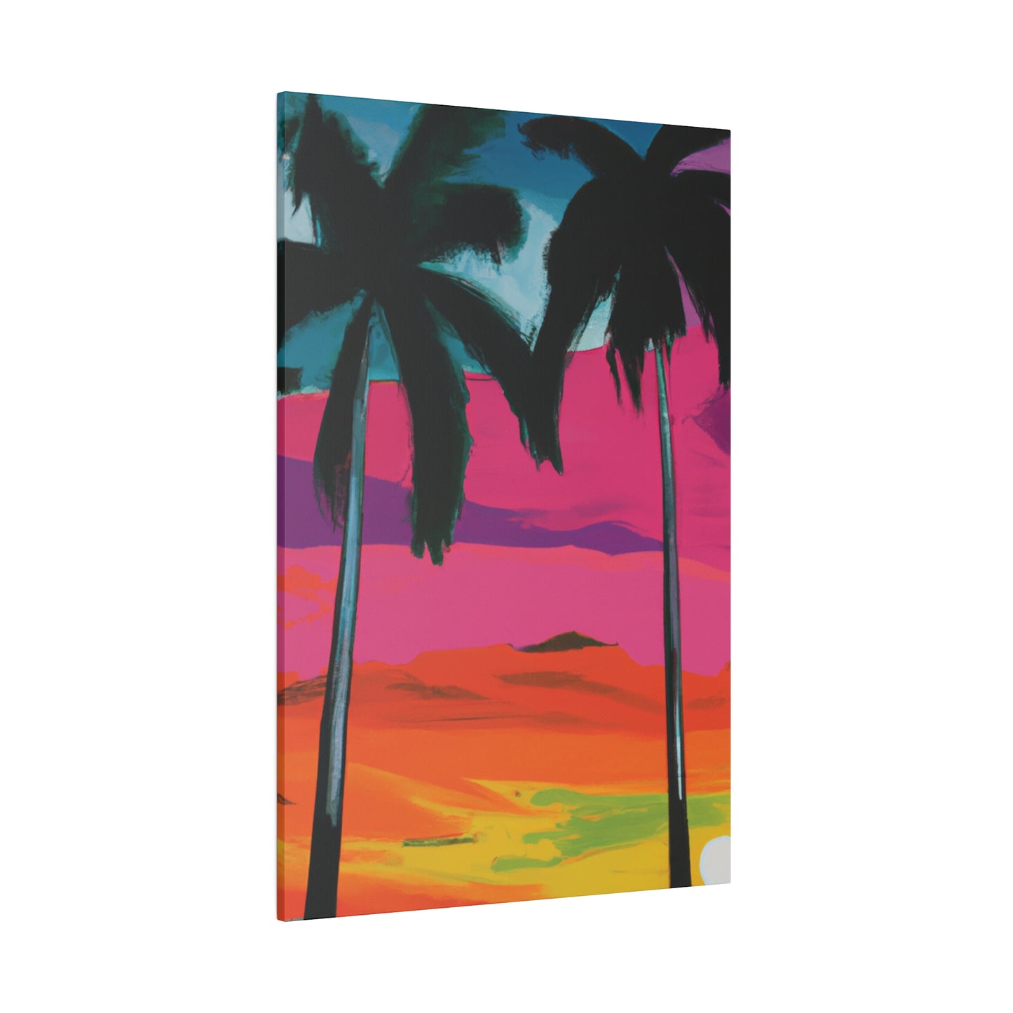 9027A - Miami Beach Sunset Painting Print | Miami | Beach | Sunset | Poster | Home Decor | Wall Art | Canvas