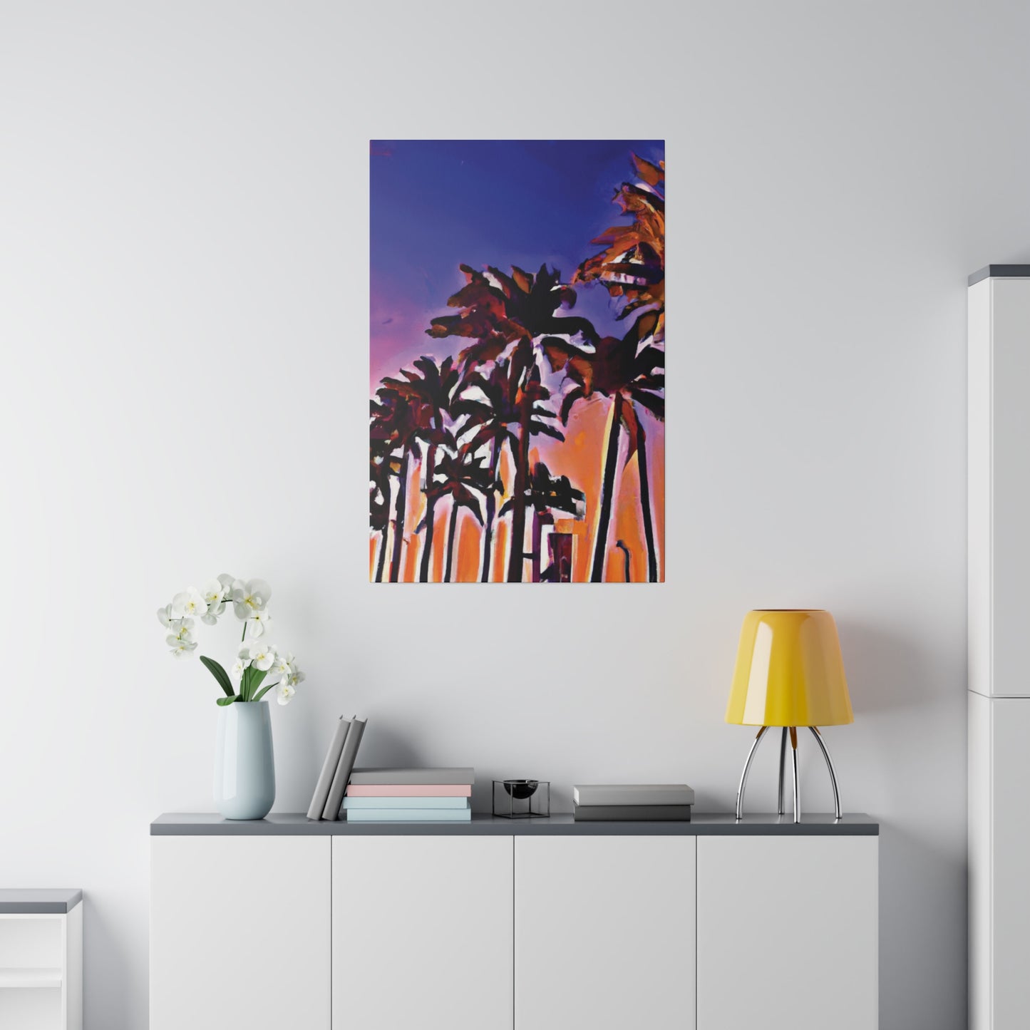 1463E - Miami Beach Sunset Painting Print | Miami | Beach | Sunset | Poster | Home Decor | Wall Art | Canvas