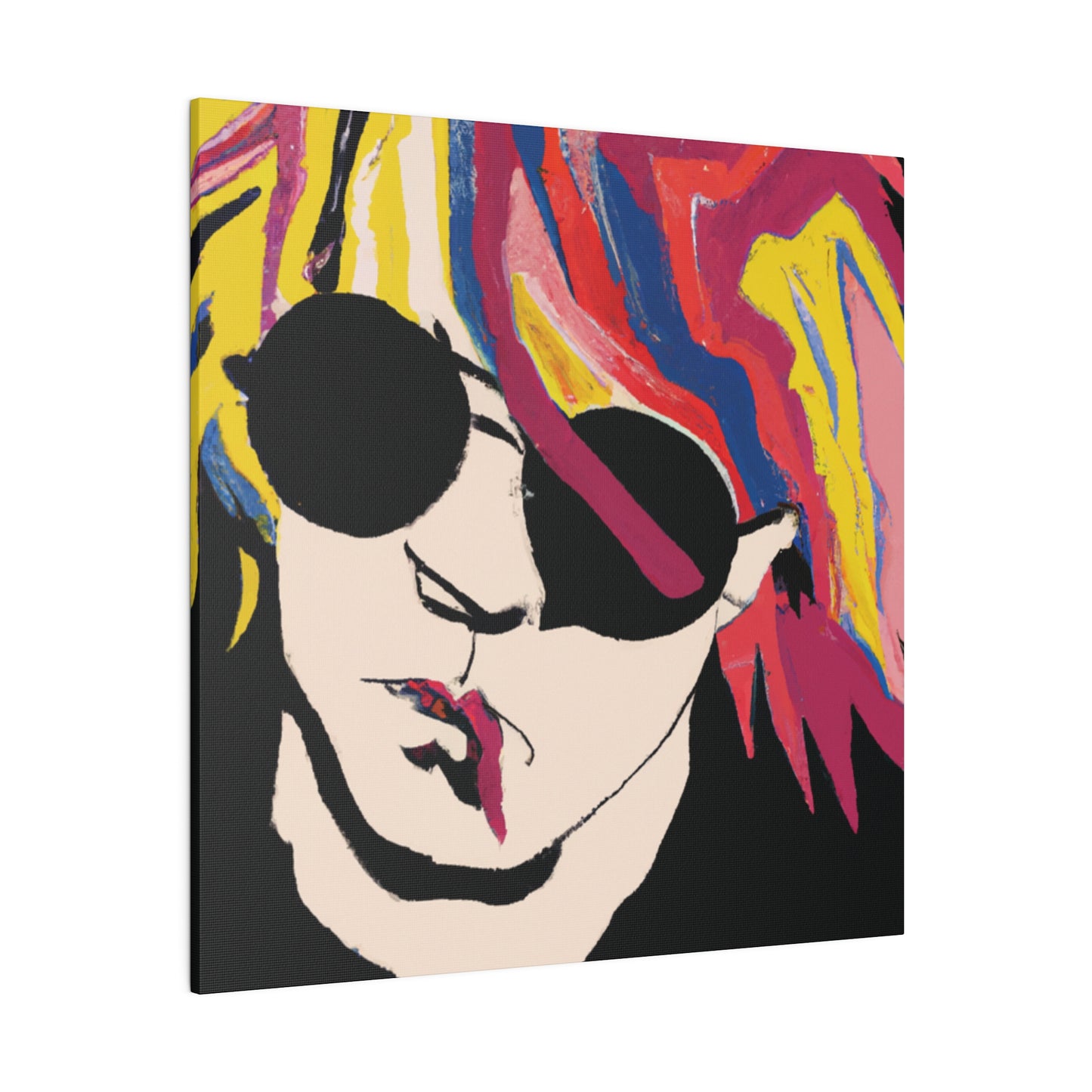 4112A - Rockstar Painting Print | Face | Abstract | Poster | Home Decor | Wall Art | Music Art | Canvas