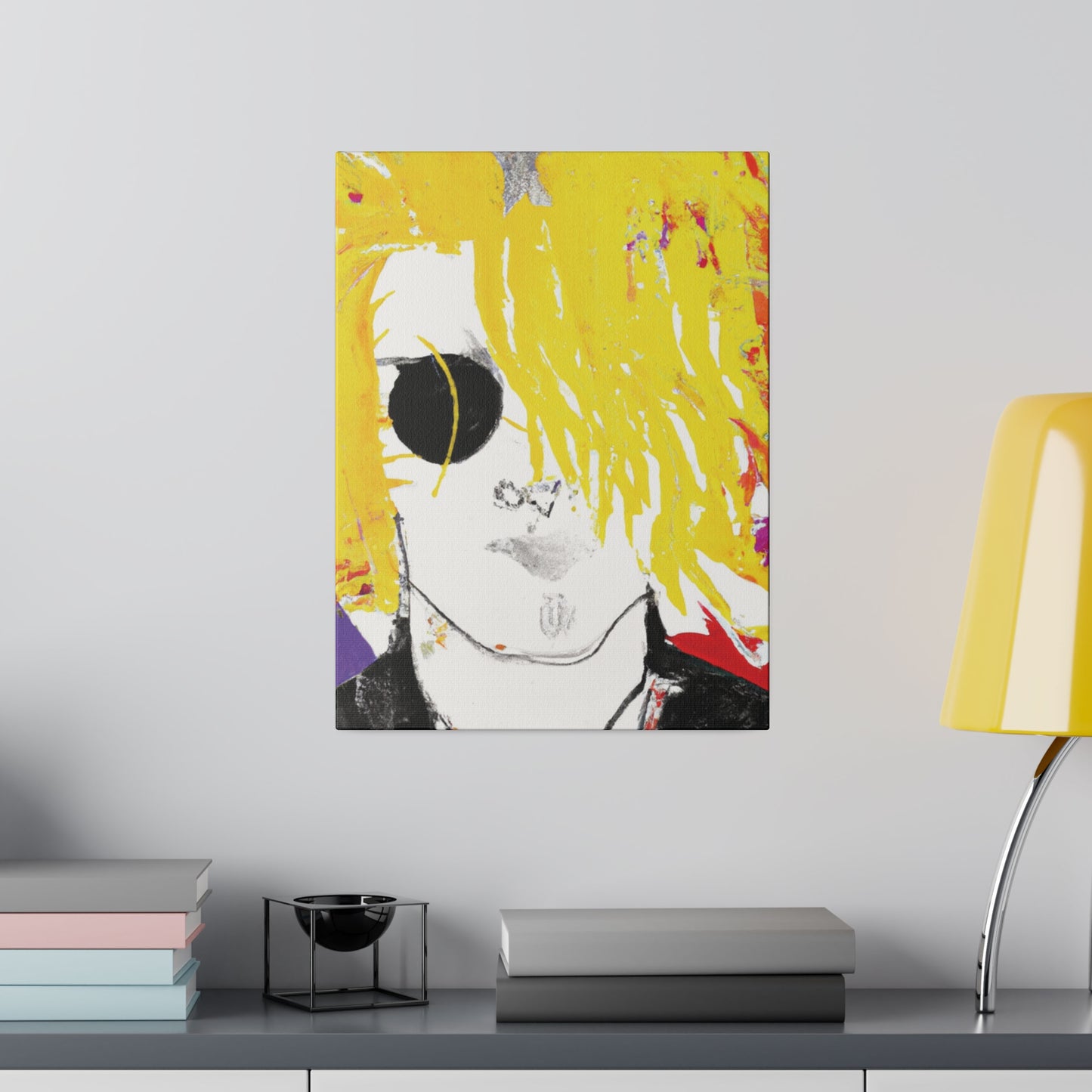 9674T - Rockstar Painting Print | Face | Abstract | Poster | Home Decor | Wall Art | Music Art | Canvas