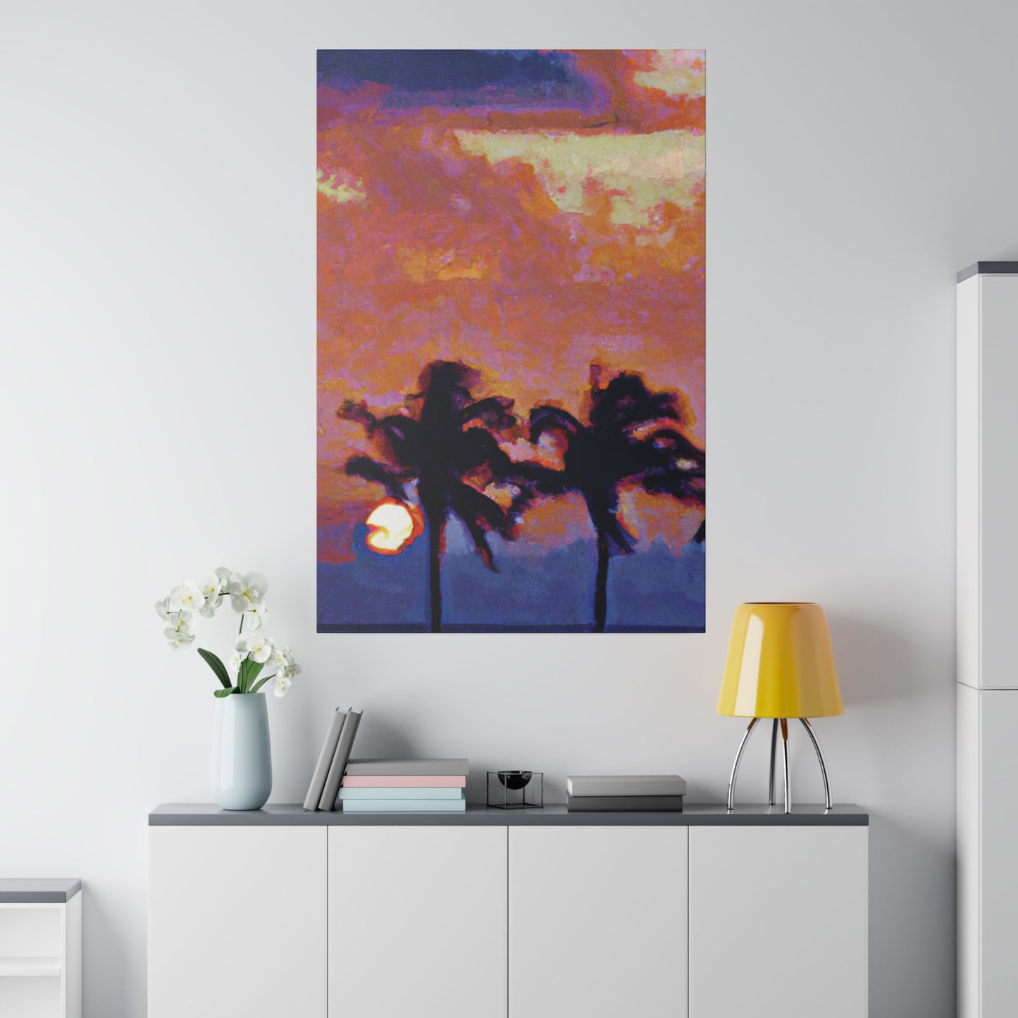 8235O - Miami Beach Sunset Painting Print | Miami | Beach | Sunset | Poster | Home Decor | Wall Art | Canvas