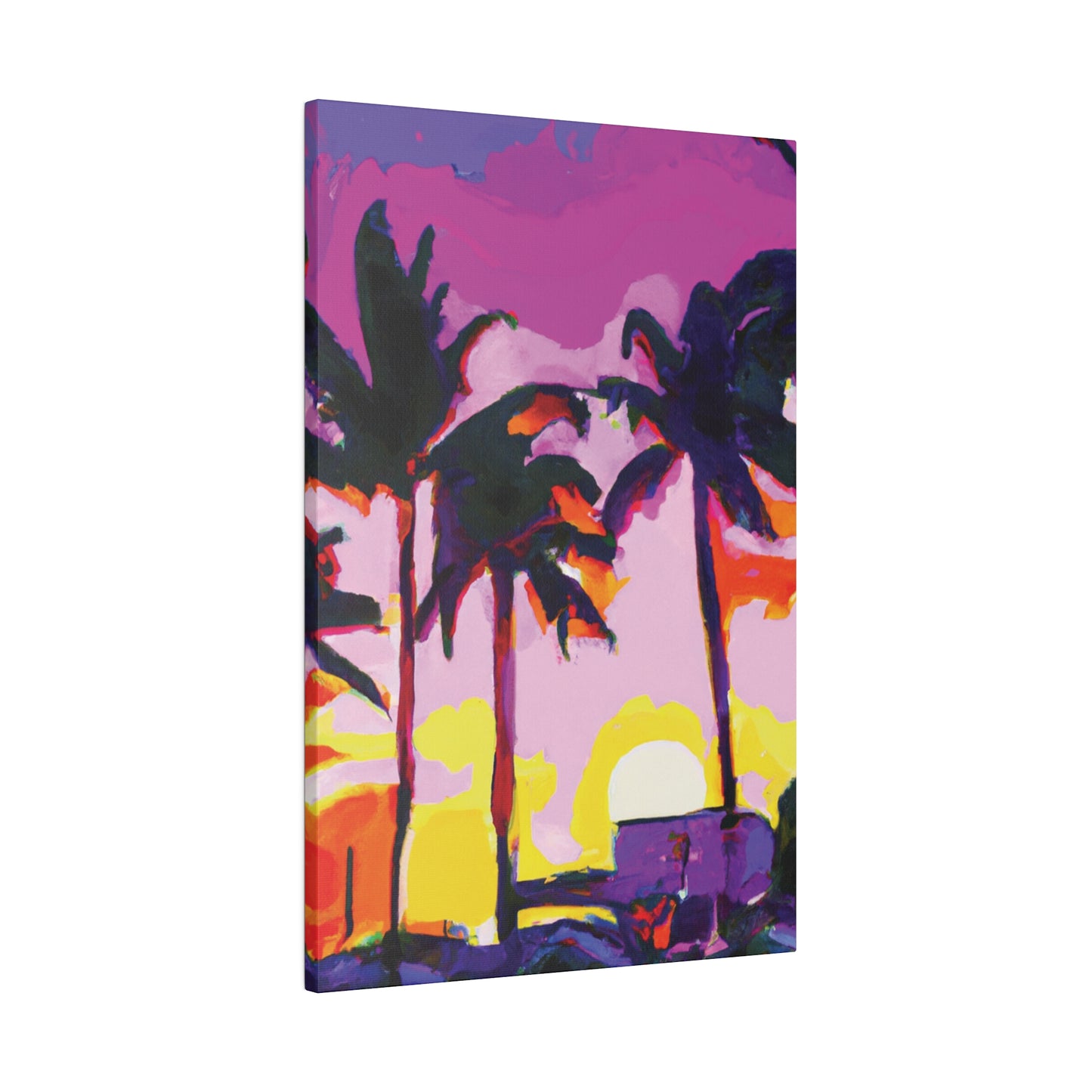 7146G - Miami Beach Sunset Painting Print | Miami | Beach | Sunset | Poster | Home Decor | Wall Art | Canvas