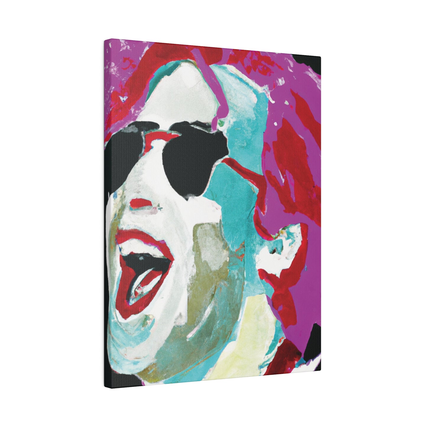 7676H - Rockstar Painting Print | Face | Abstract | Poster | Home Decor | Wall Art | Music Art | Canvas