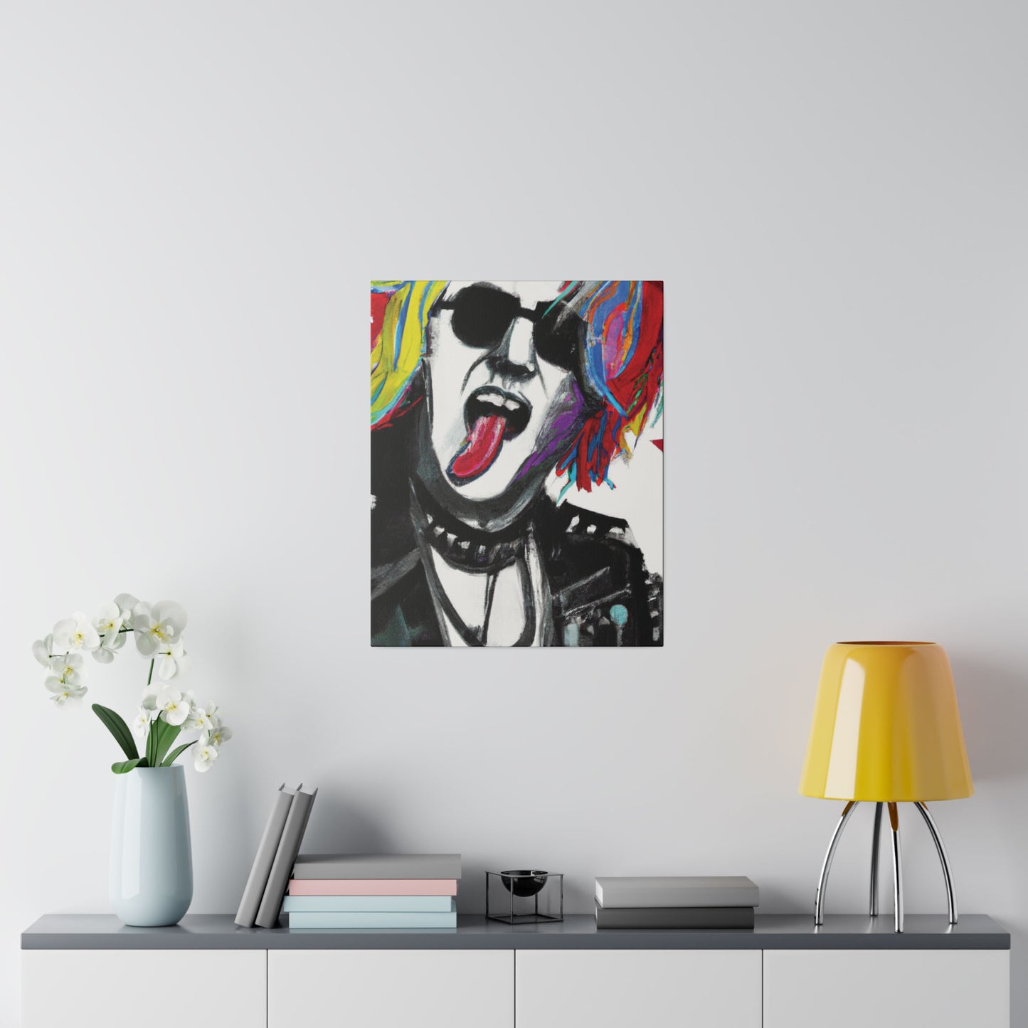 5679K - Rockstar Painting Print | Face | Abstract | Poster | Home Decor | Wall Art | Music Art | Canvas