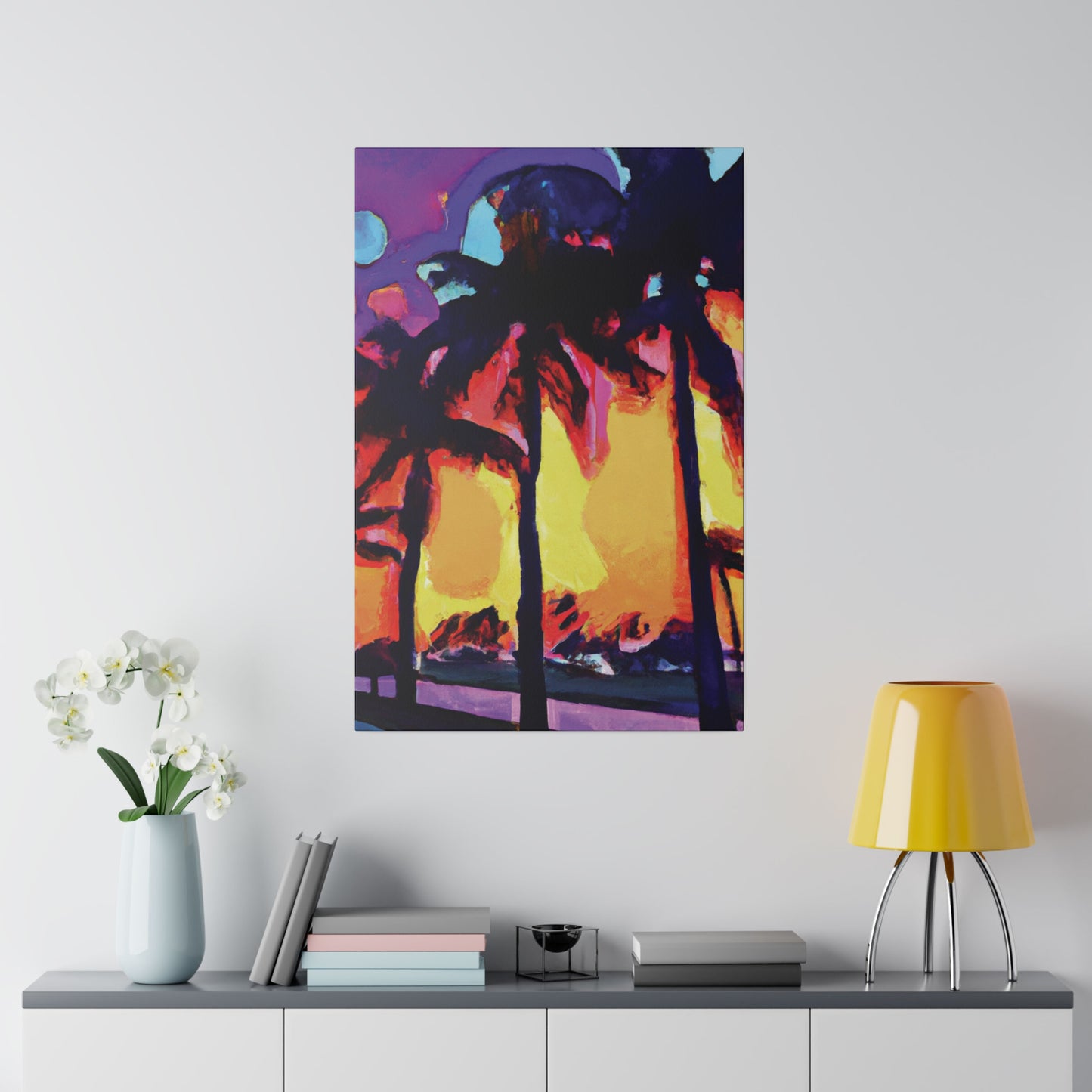 7278A - Miami Beach Sunset Painting Print | Miami | Beach | Sunset | Poster | Home Decor | Wall Art | Canvas