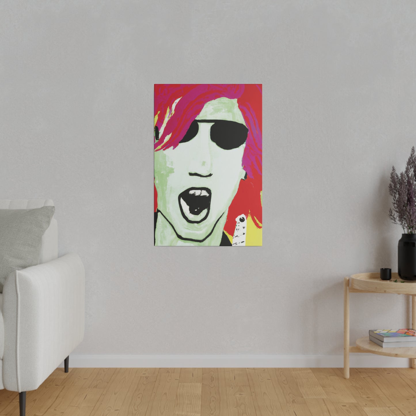 4662J - Rockstar Painting Print | Face | Abstract | Poster | Home Decor | Wall Art | Music Art | Canvas