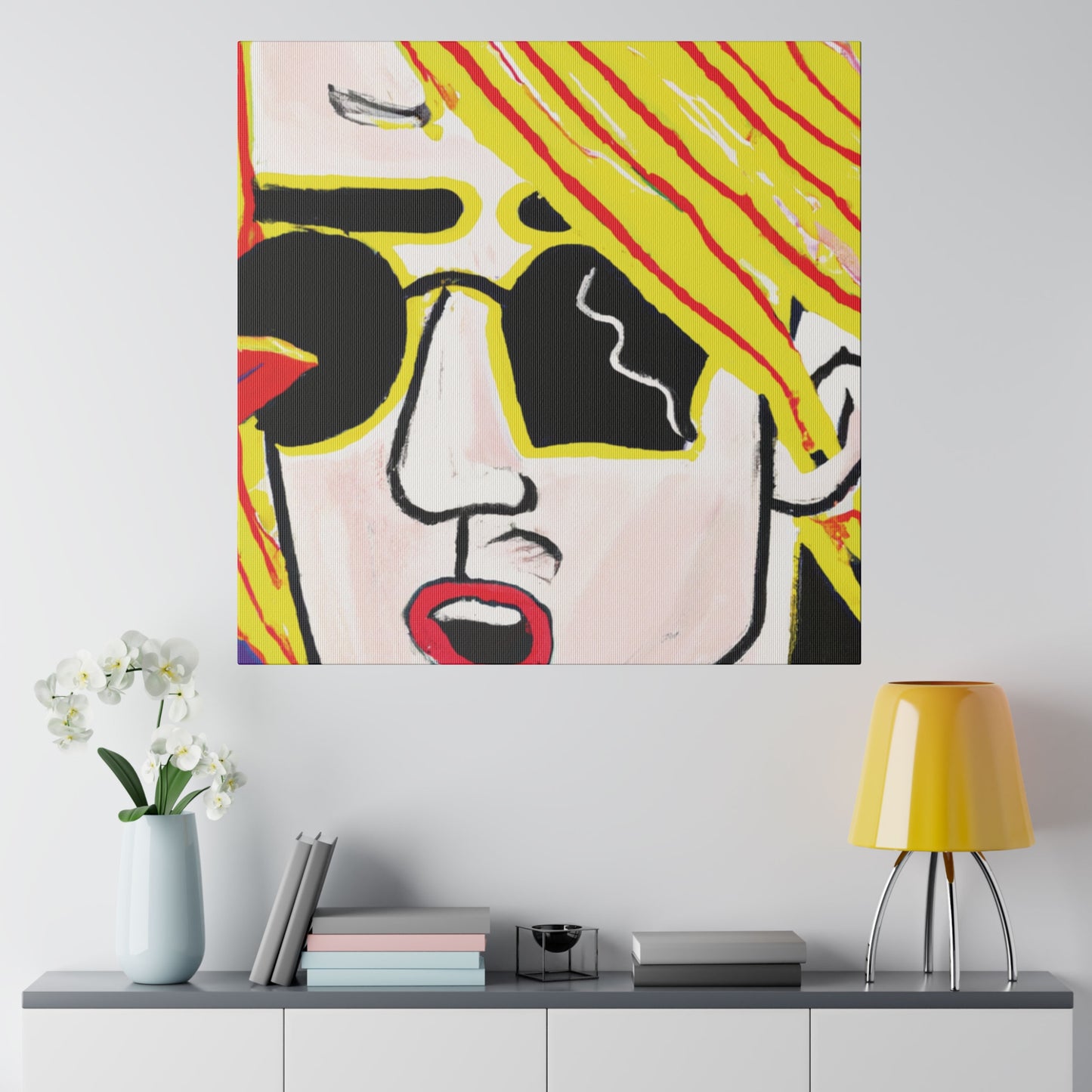 239G - Rockstar Painting Print | Face | Abstract | Poster | Home Decor | Wall Art | Music Art | Canvas