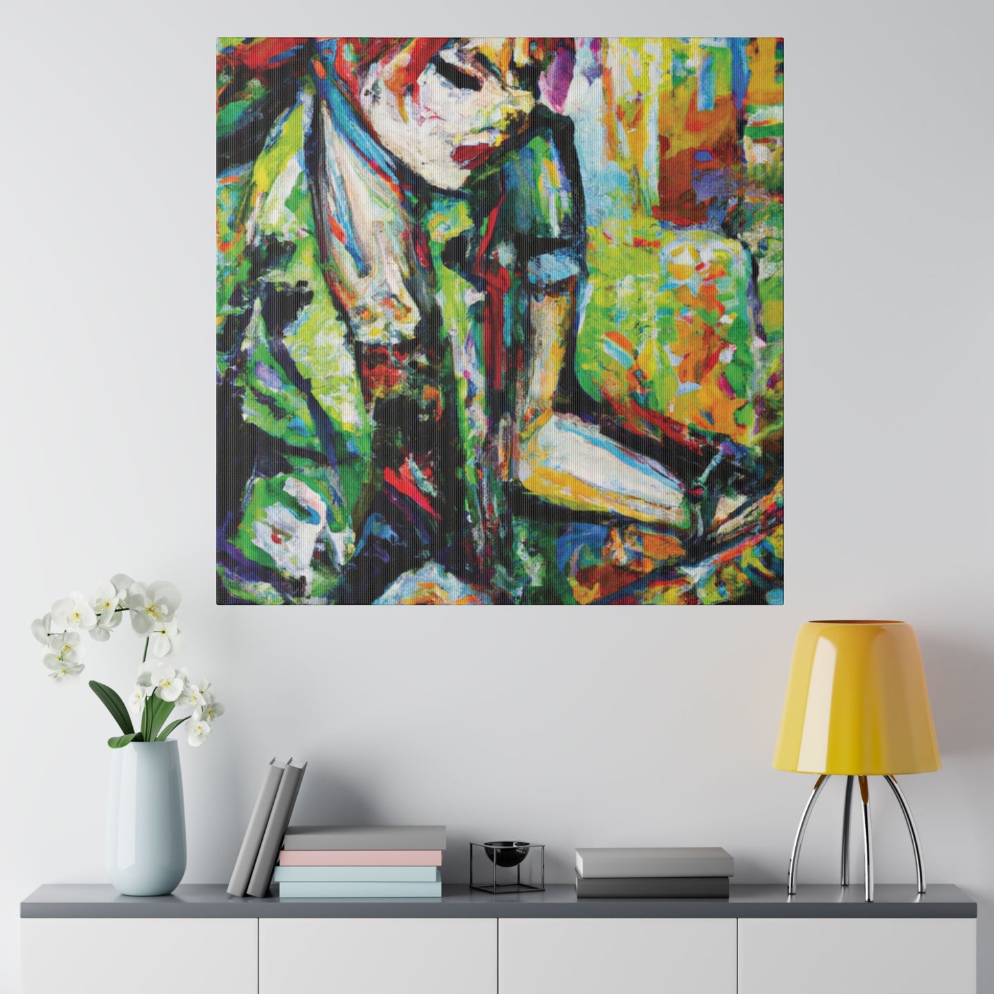 2204G - Rockstar Oil Painting Style Print | Poster | Home Decor | Wall Art | Music Art | Canvas