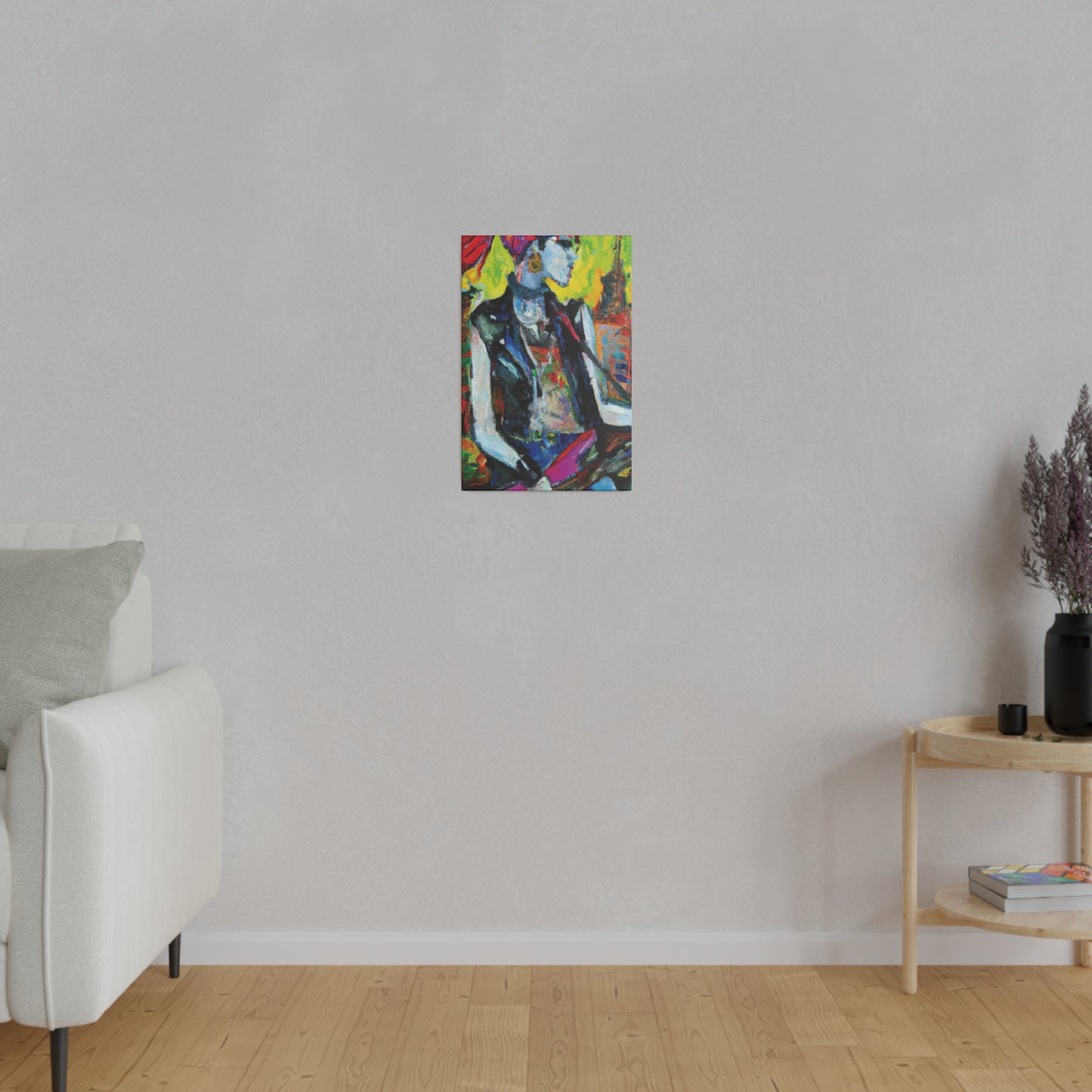 7349W - Rockstar Oil Painting Style Print | Poster | Home Decor | Wall Art | Music Art | Canvas