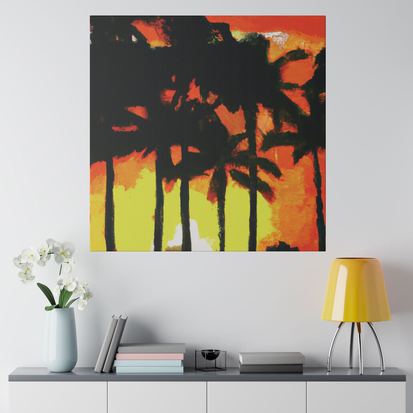 8291L - Miami Beach Sunset Painting Print | Miami | Beach | Sunset | Poster | Home Decor | Wall Art | Canvas