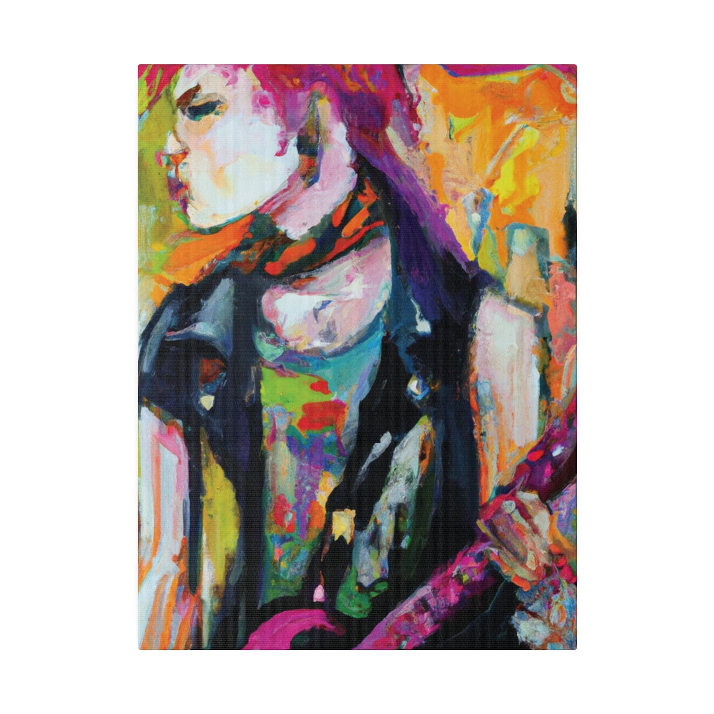 1138X - Rockstar Oil Painting Style Print | Poster | Home Decor | Wall Art | Music Art | Canvas