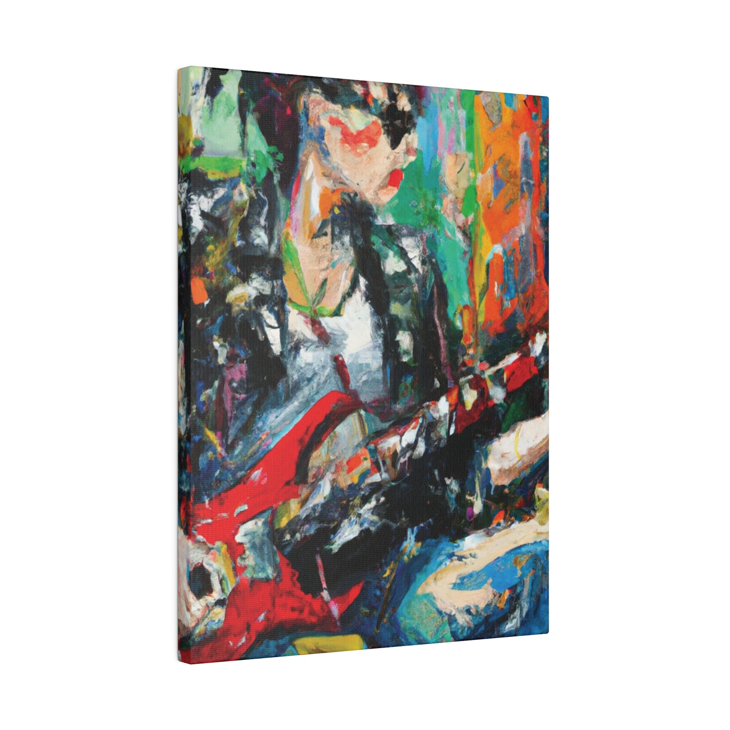 8390L - Rockstar Oil Painting Style Print | Poster | Home Decor | Wall Art | Music Art | Canvas