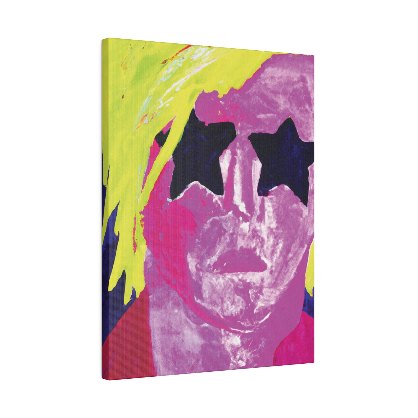 7563W - Rockstar Painting Print | Face | Abstract | Poster | Home Decor | Wall Art | Music Art | Canvas