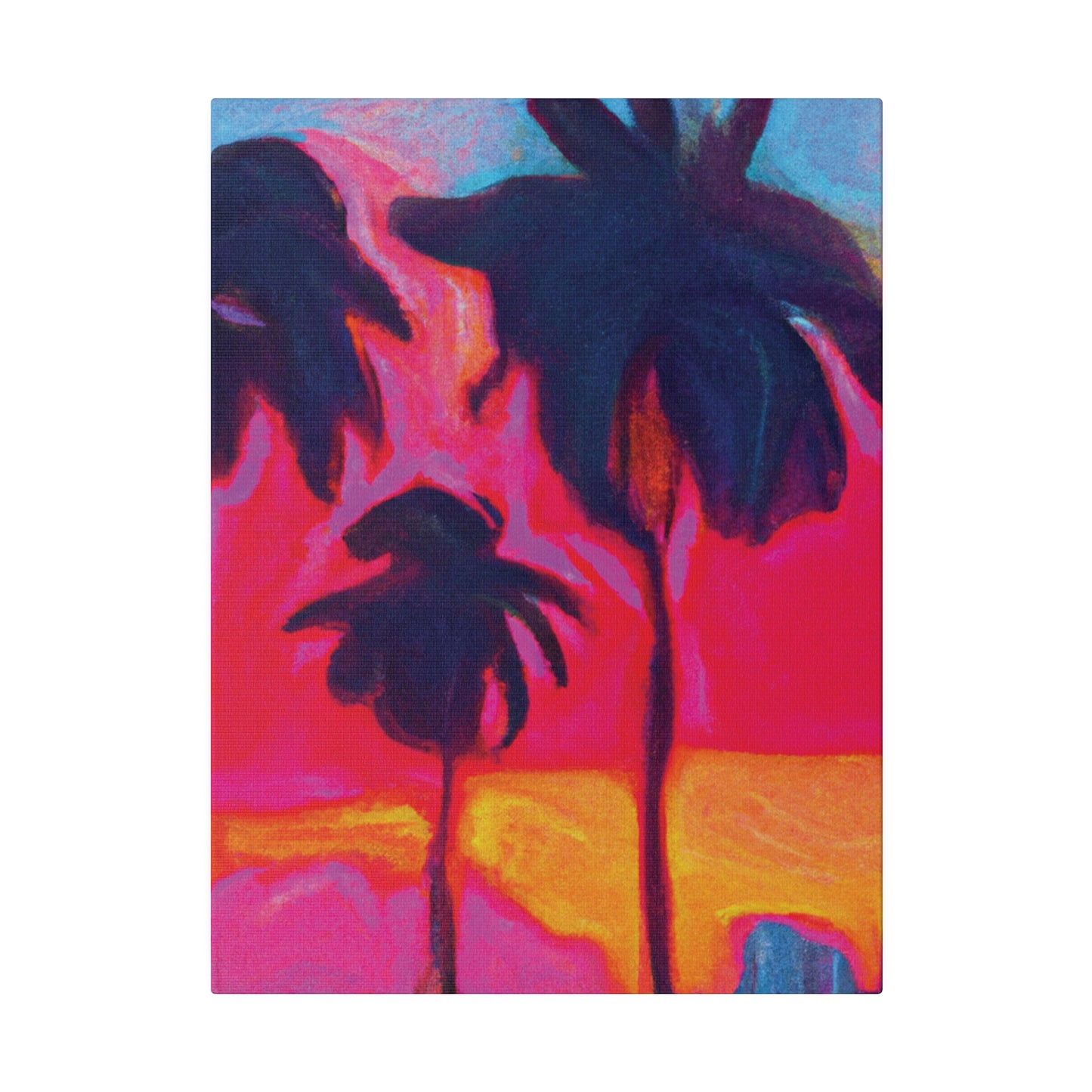 4879H - Miami Beach Sunset Painting Print | Miami | Beach | Sunset | Poster | Home Decor | Wall Art | Canvas