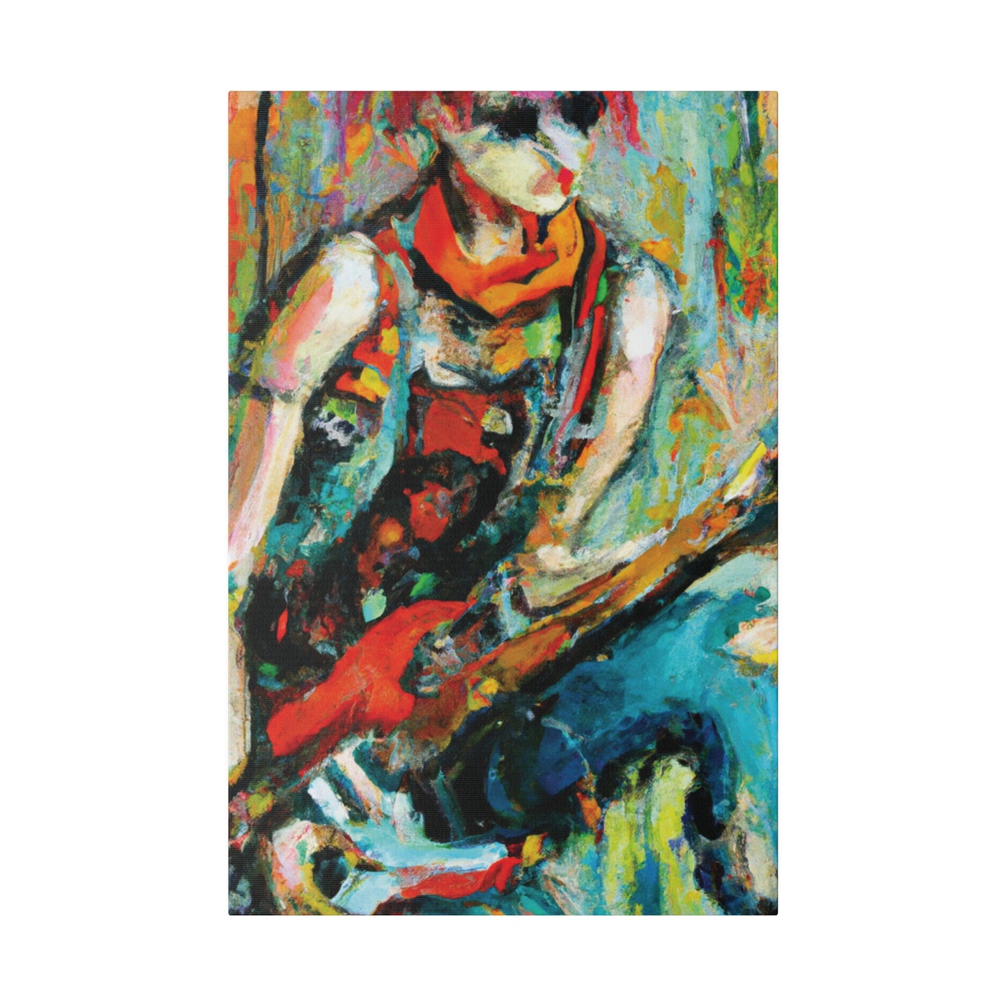 7494M - Rockstar Oil Painting Style Print | Poster | Home Decor | Wall Art | Music Art | Canvas