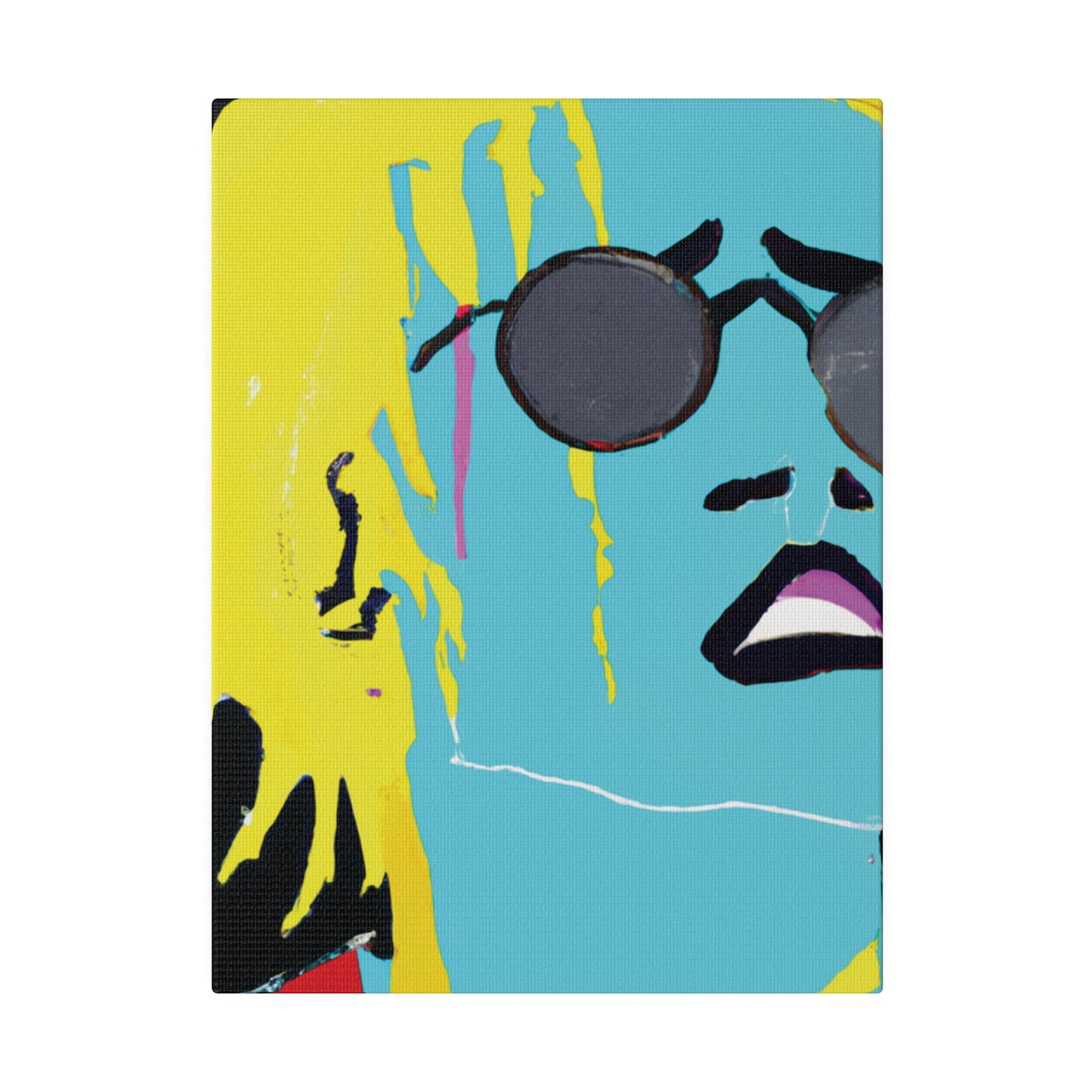 3863S - Rockstar Painting Print | Face | Abstract | Poster | Home Decor | Wall Art | Music Art | Canvas