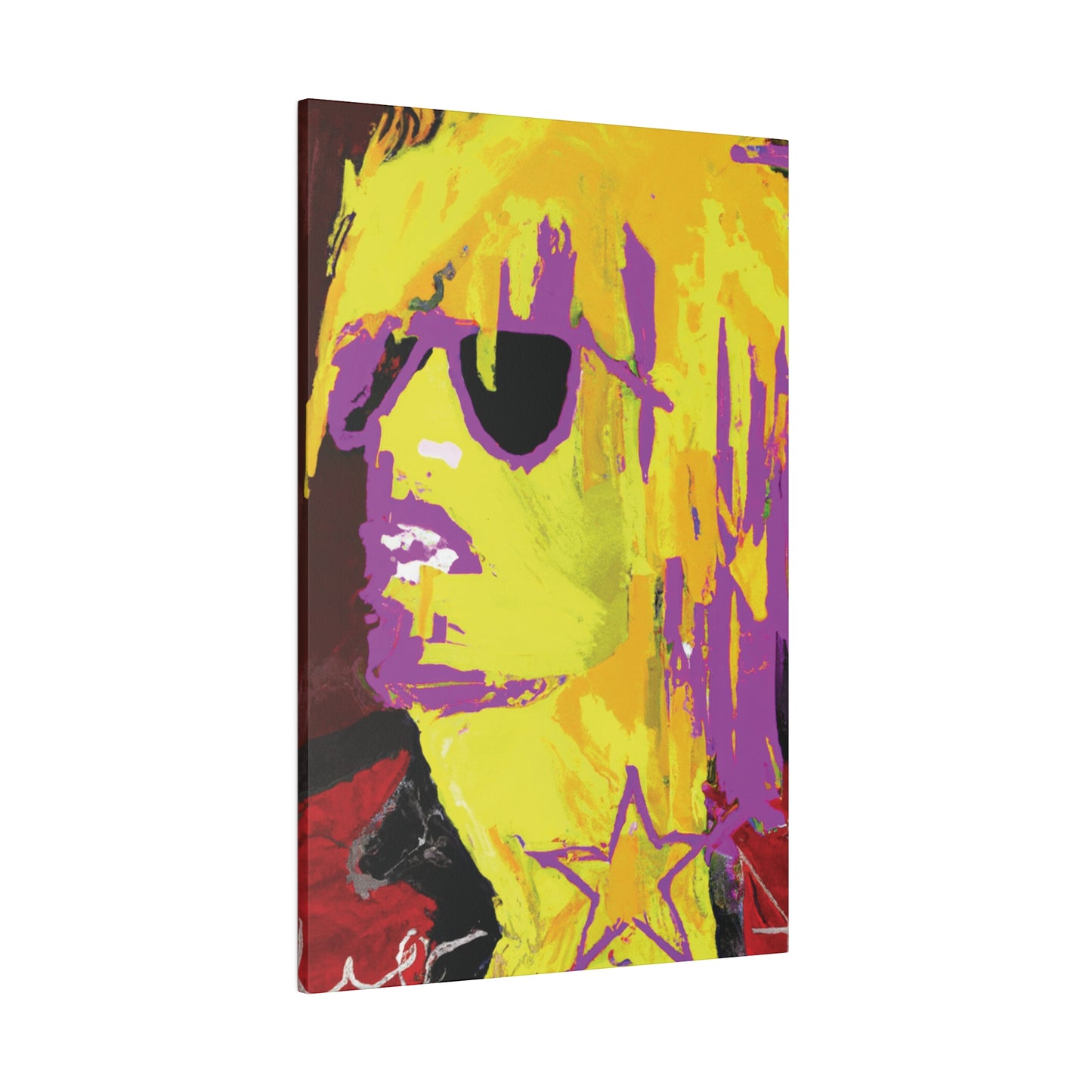 138G - Rockstar Painting Print | Face | Abstract | Poster | Home Decor | Wall Art | Music Art | Canvas