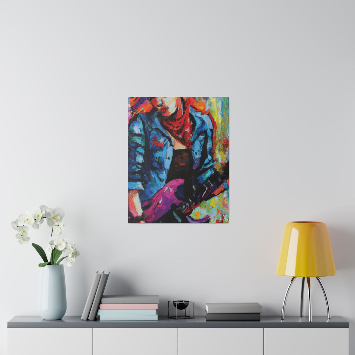 9531Q - Rockstar Oil Painting Style Print | Poster | Home Decor | Wall Art | Music Art | Canvas