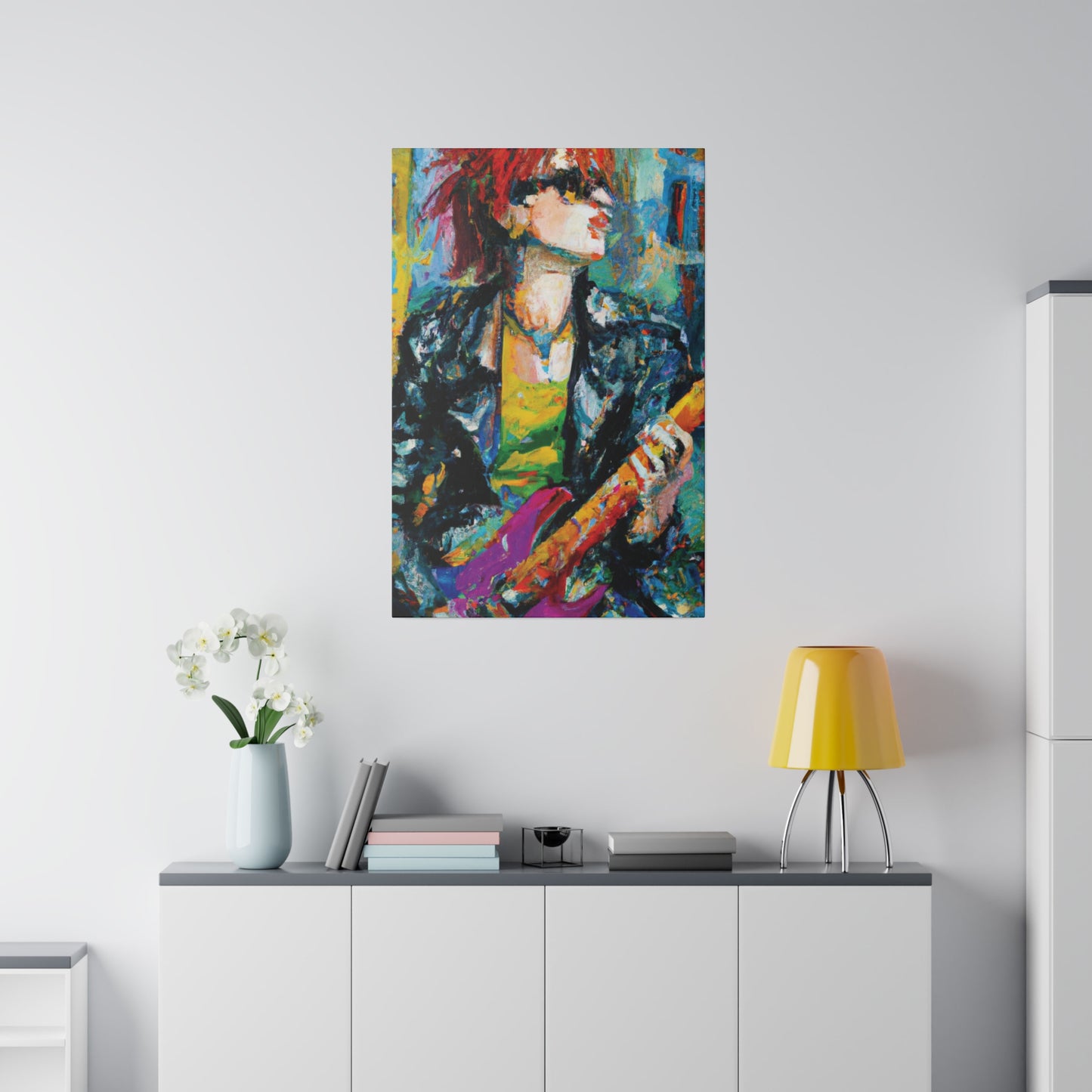 4638F - Rockstar Oil Painting Style Print | Poster | Home Decor | Wall Art | Music Art | Canvas