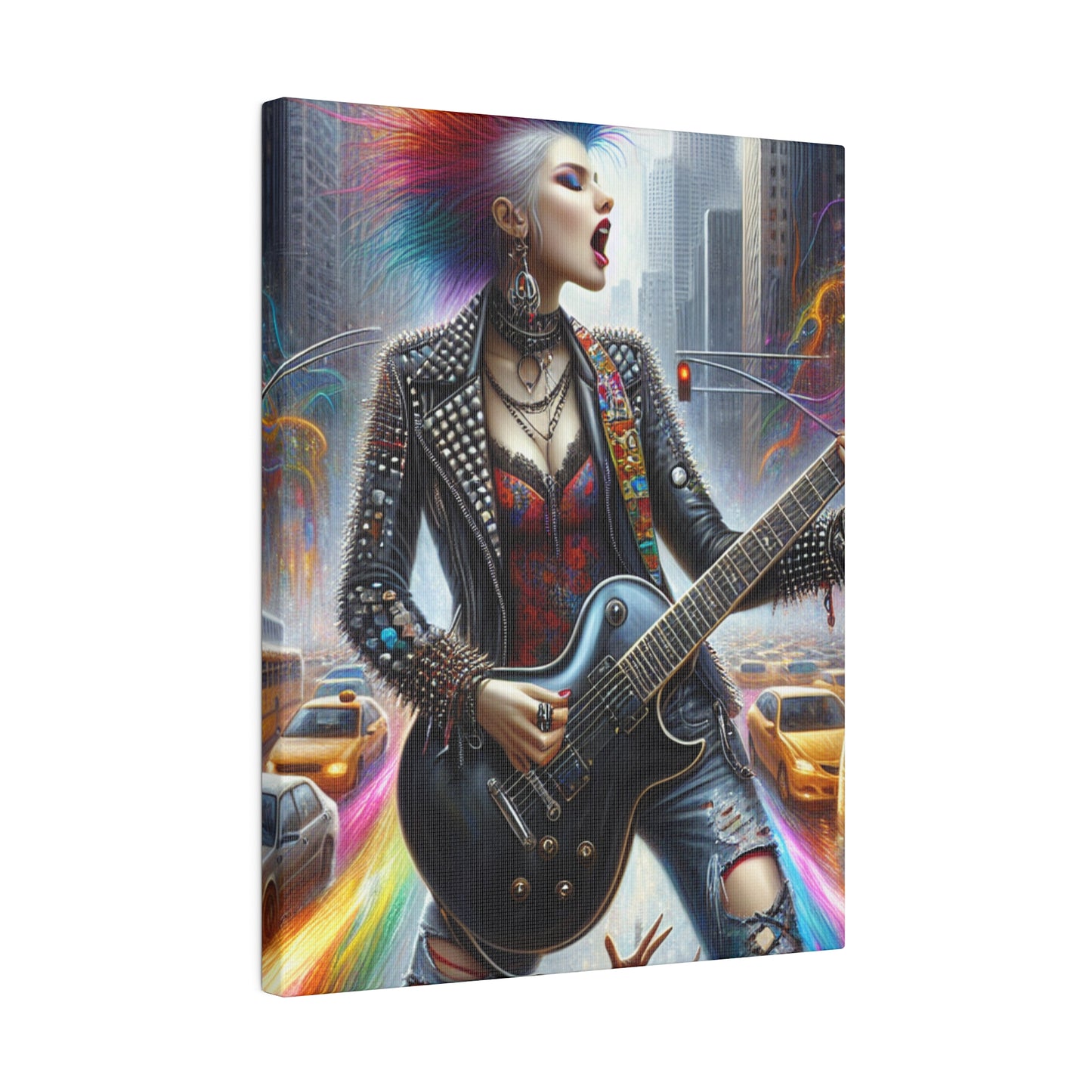 7301Z - Rockstar Oil Painting Style Print | Poster | Home Decor | Wall Art | Music Art | Canvas