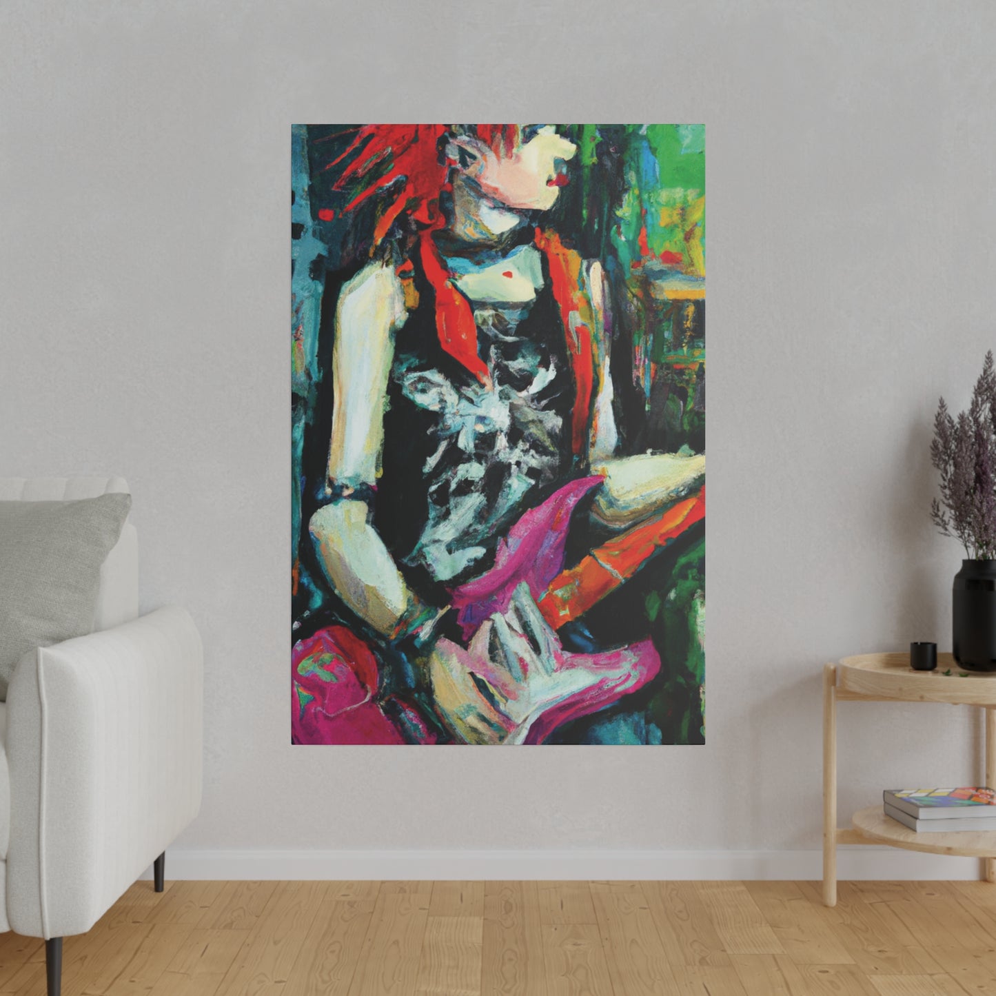 7134X - Rockstar Oil Painting Style Print | Poster | Home Decor | Wall Art | Music Art | Canvas