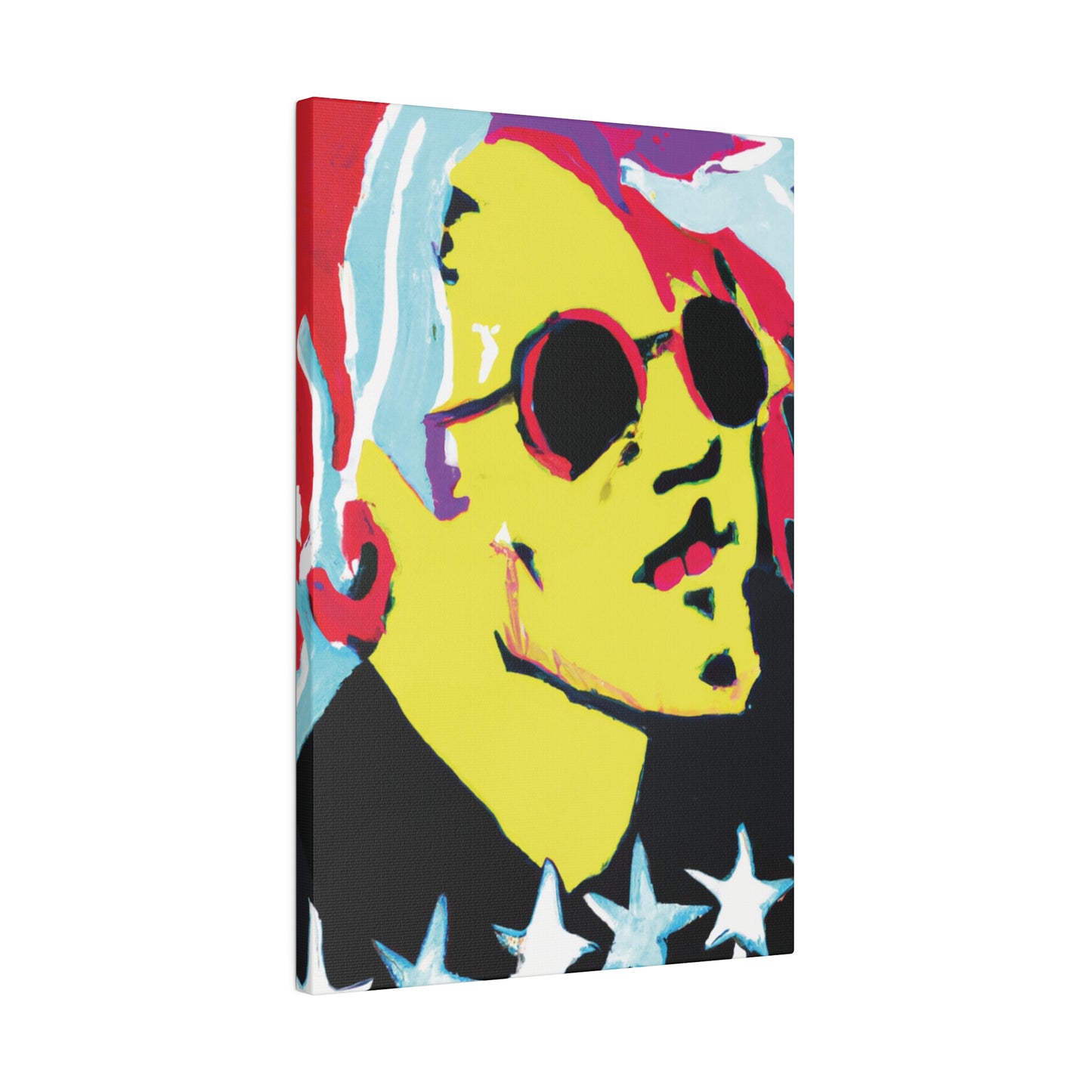 6475K - Rockstar Painting Print | Face | Abstract | Poster | Home Decor | Wall Art | Music Art | Canvas