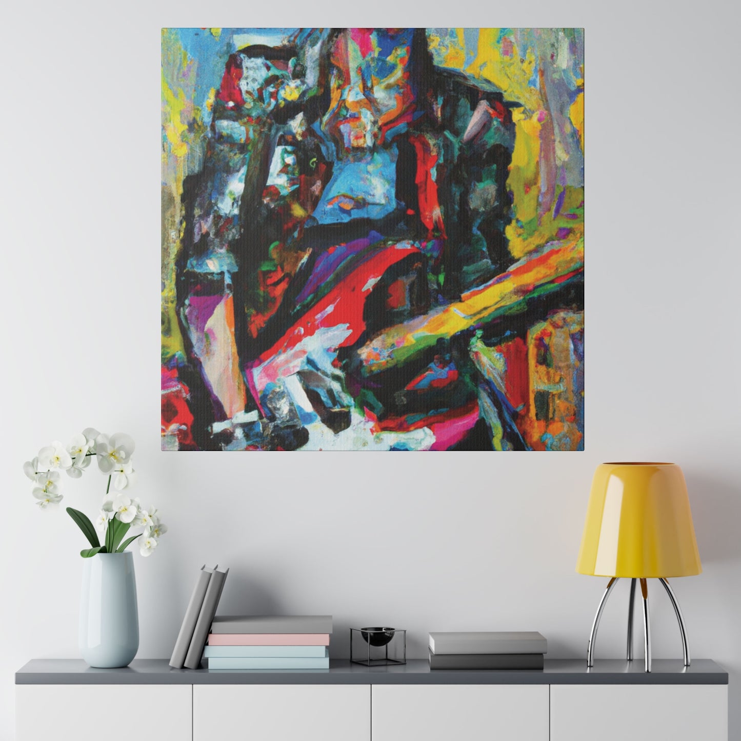 9010O - Rockstar Oil Painting Style Print | Poster | Home Decor | Wall Art | Music Art | Canvas