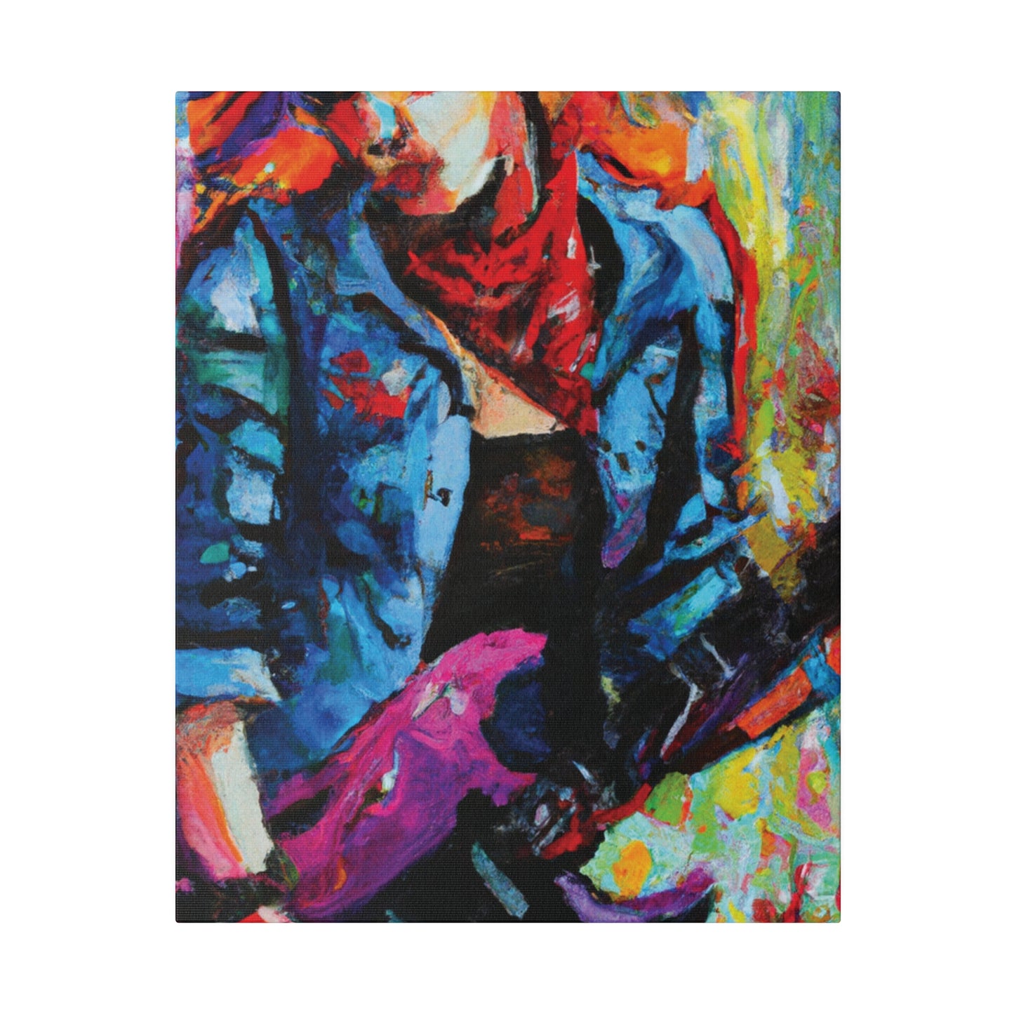 9531Q - Rockstar Oil Painting Style Print | Poster | Home Decor | Wall Art | Music Art | Canvas