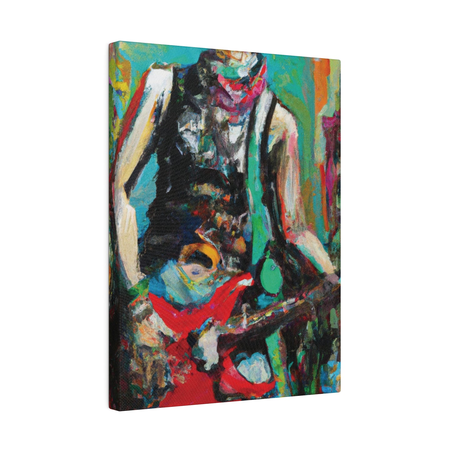 9287Z - Rockstar Oil Painting Style Print | Poster | Home Decor | Wall Art | Music Art | Canvas
