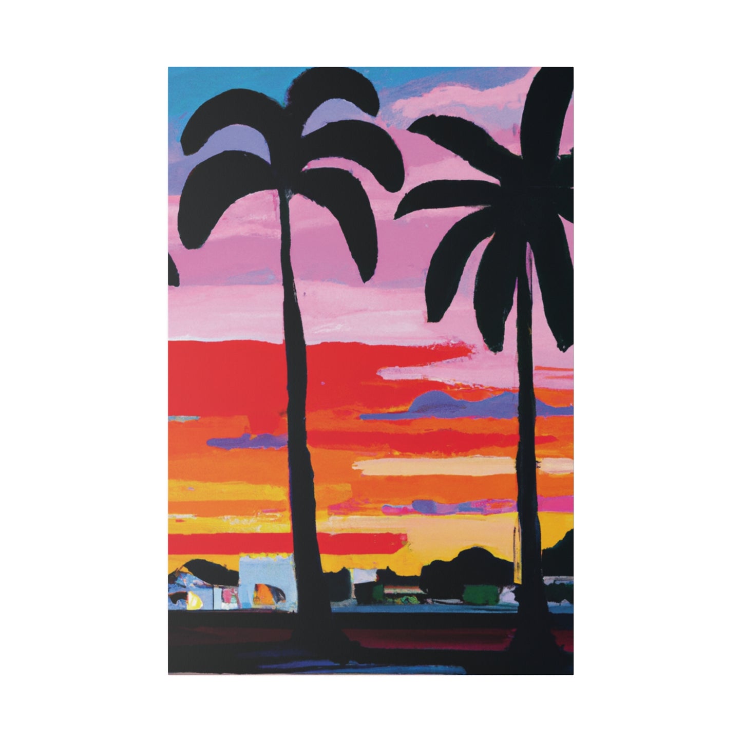 8284X - Miami Beach Sunset Painting Print | Miami | Beach | Sunset | Poster | Home Decor | Wall Art | Canvas