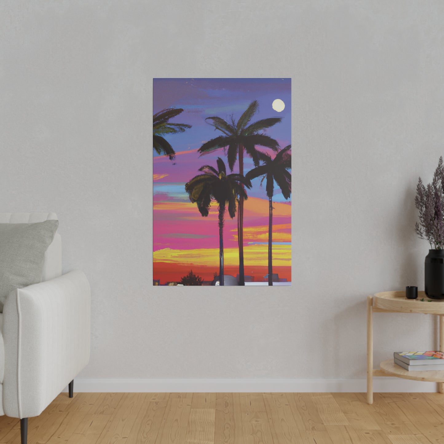 4360Y - Miami Beach Sunset Painting Print | Miami | Beach | Sunset | Poster | Home Decor | Wall Art | Canvas